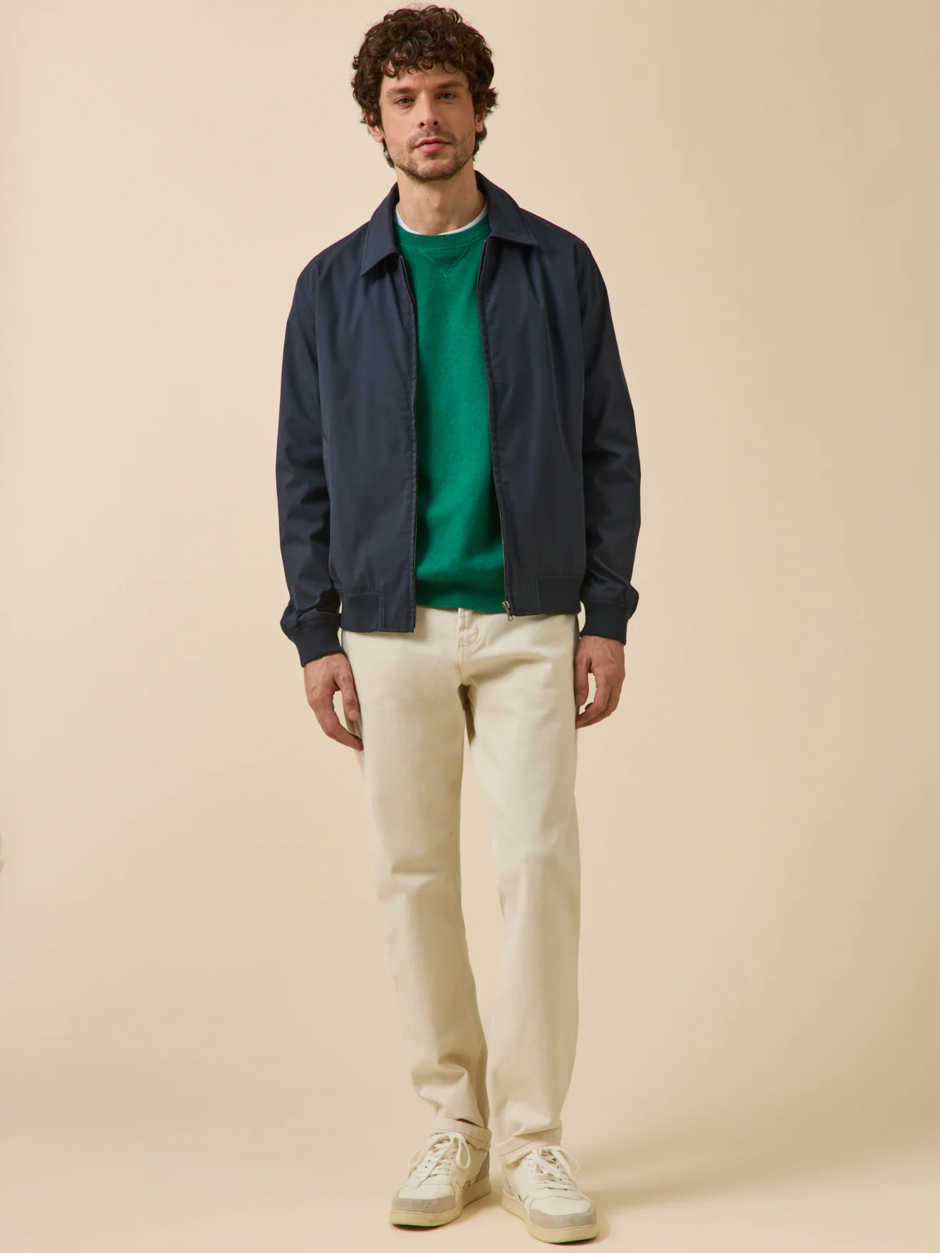 Einfarbige Herrenjacke mit Reißverschluss - Image 8