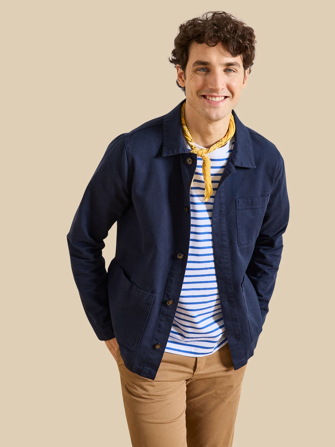 Herrenjacke im Working-Esprit - Twill aus recycelter Baumwolle - Image 7