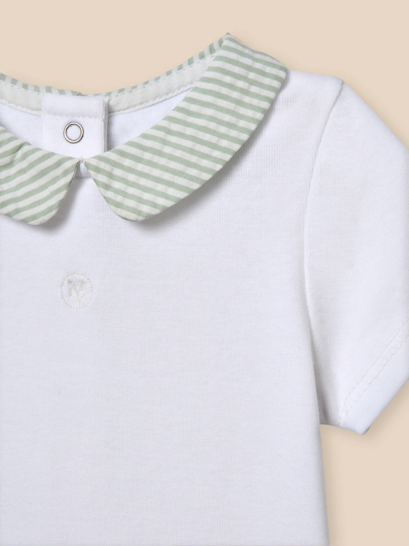 Body, Baby, mit Vichy-Kragen - Bio-Baumwolle - Image 3