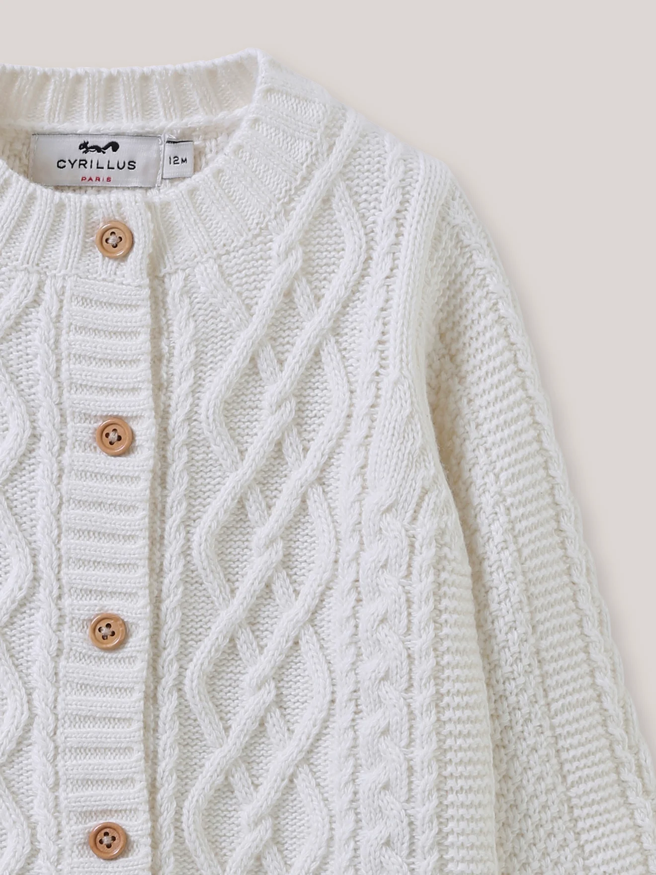 Baby-Cardigan mit Zopfmuster - Image 3