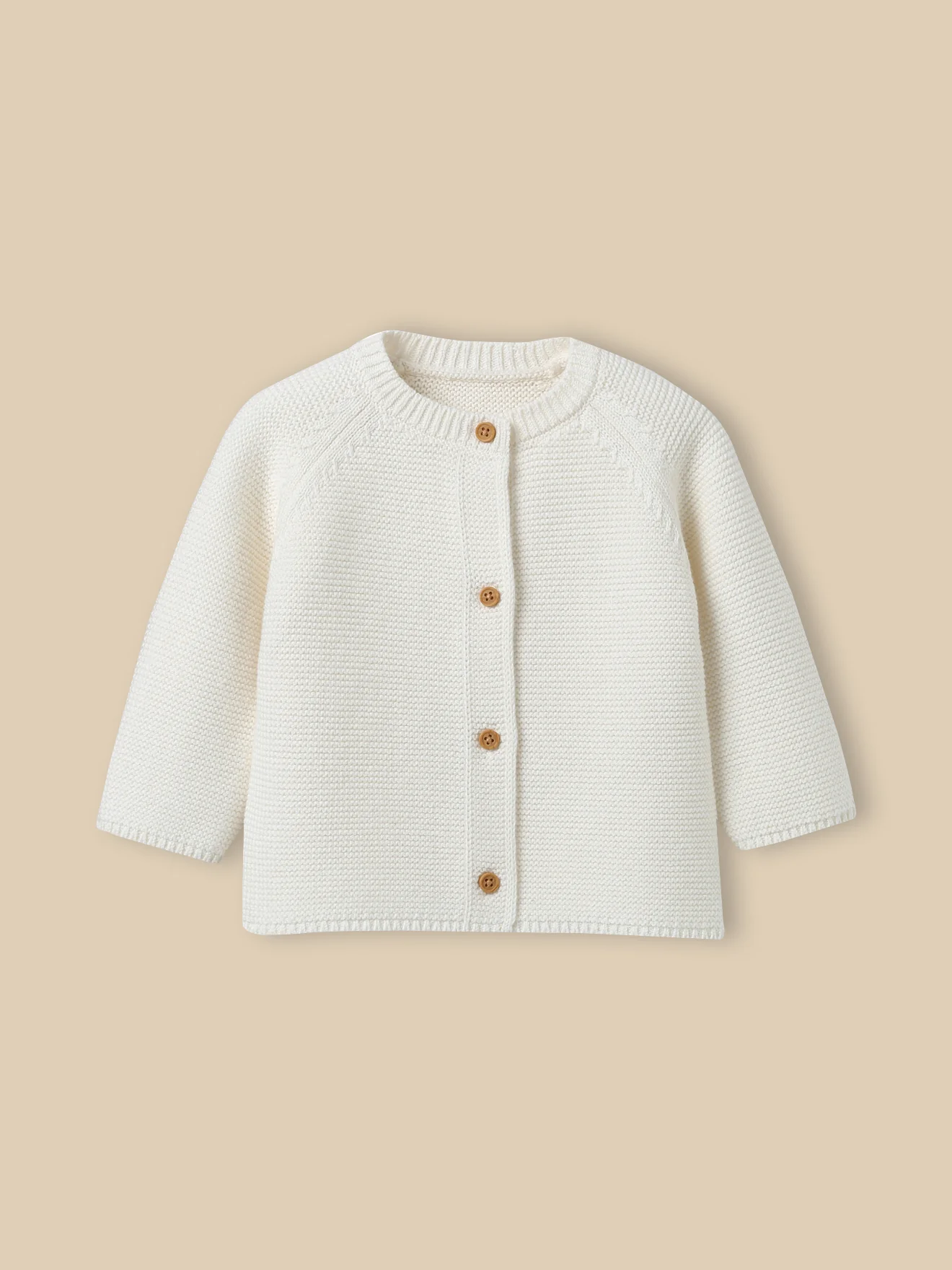 Baby-Cardigan aus Bio-Baumwolle und Wolle