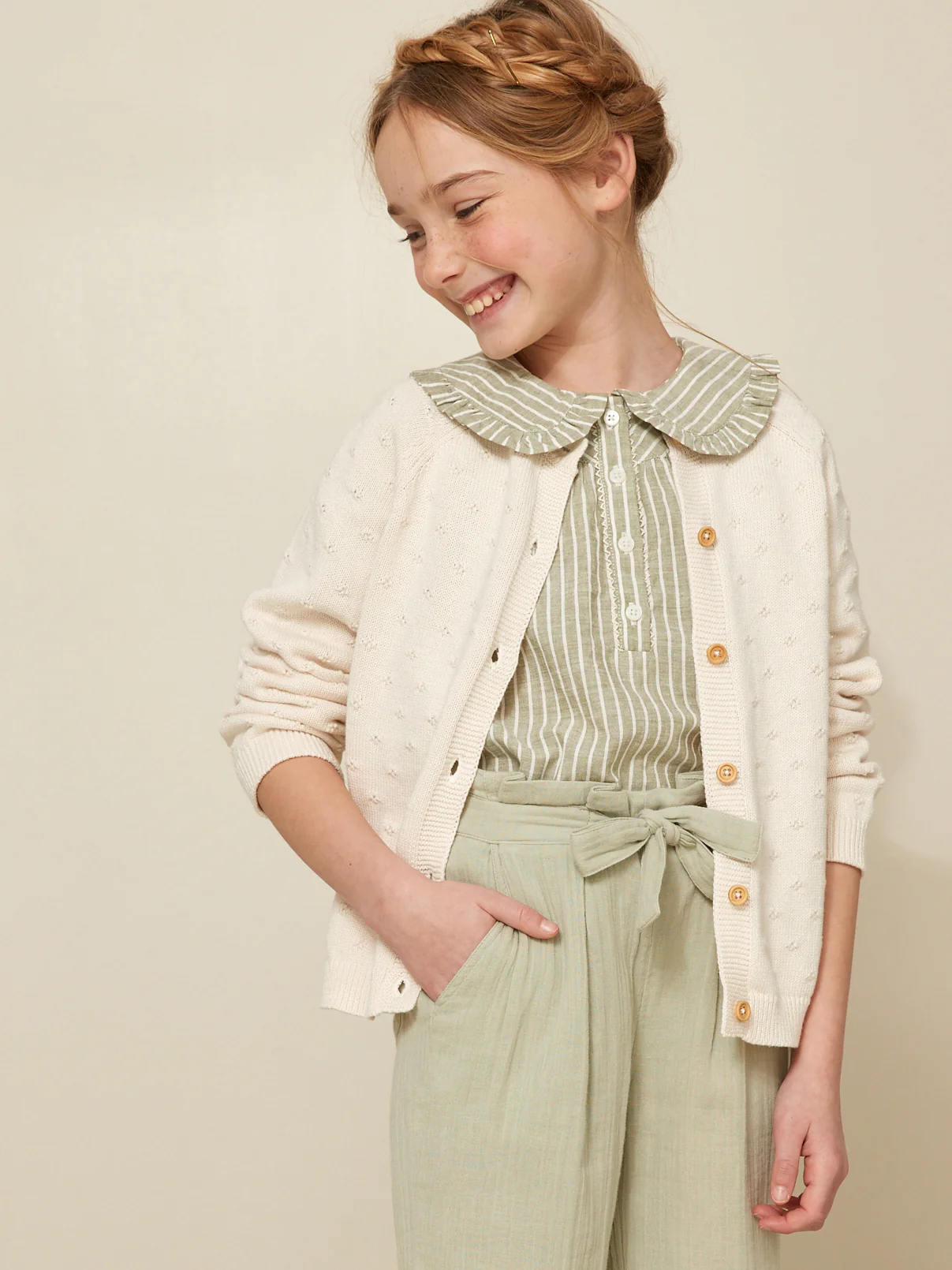 Mädchen-Cardigan mit Musterstrick - Image 12