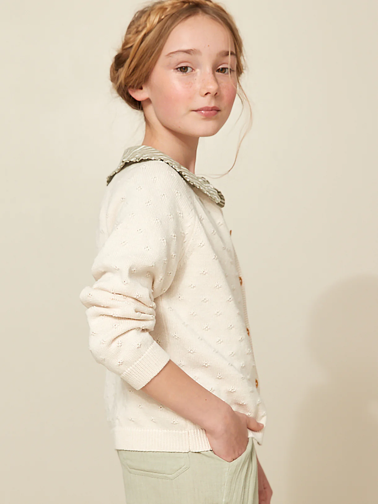 Mädchen-Cardigan mit Musterstrick - Image 6