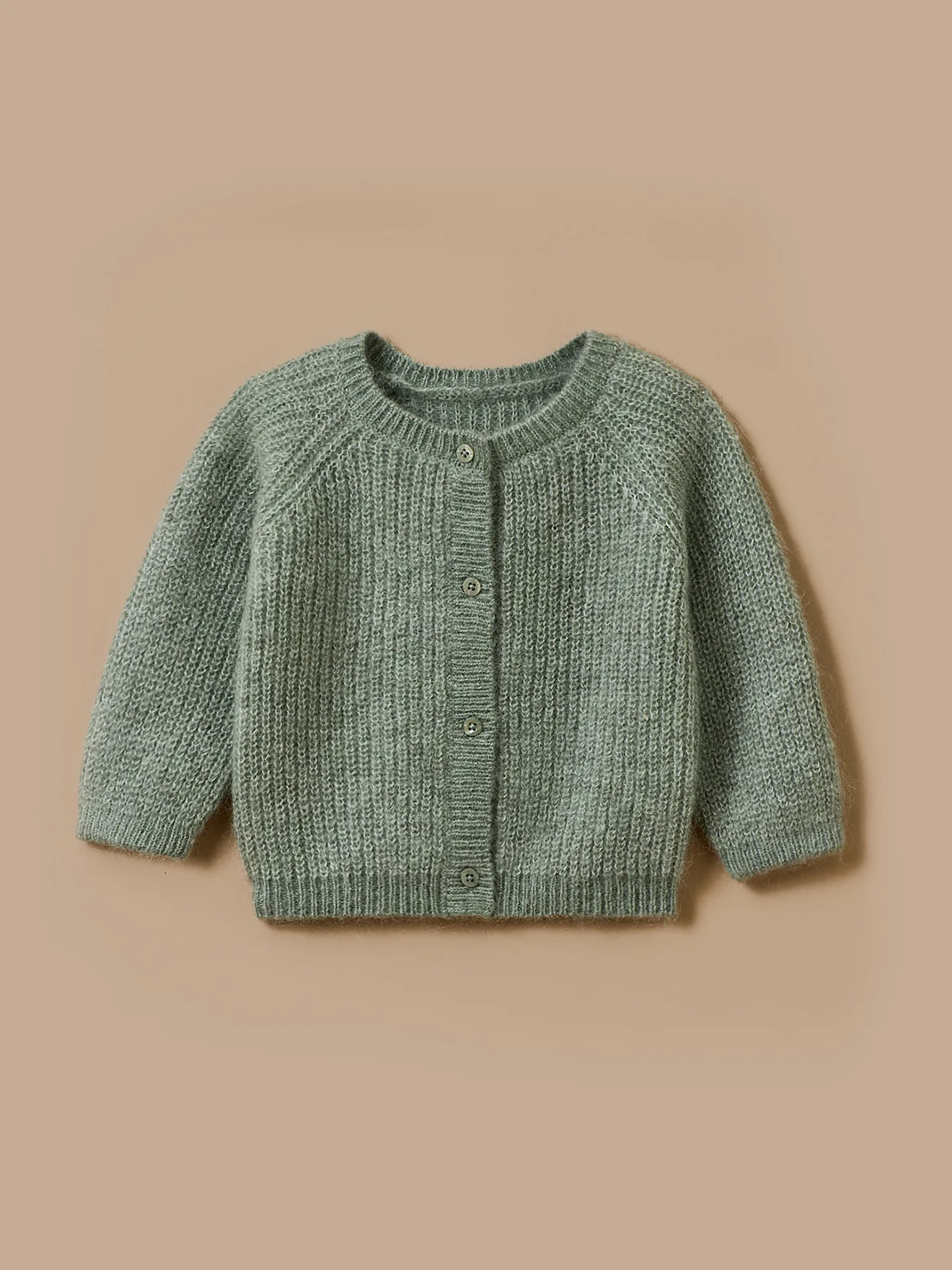 Cardigan aus Wolle und Mohair für Babys