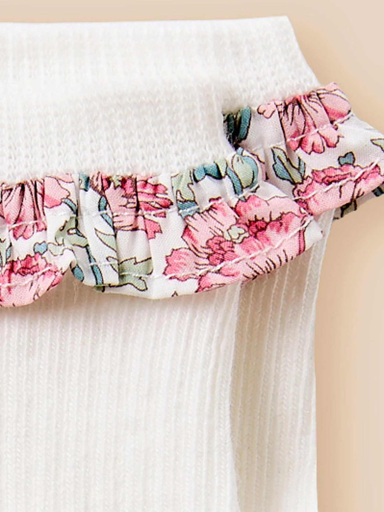 Socken mit Volant aus Liberty-Stoff, Baby - Image 2