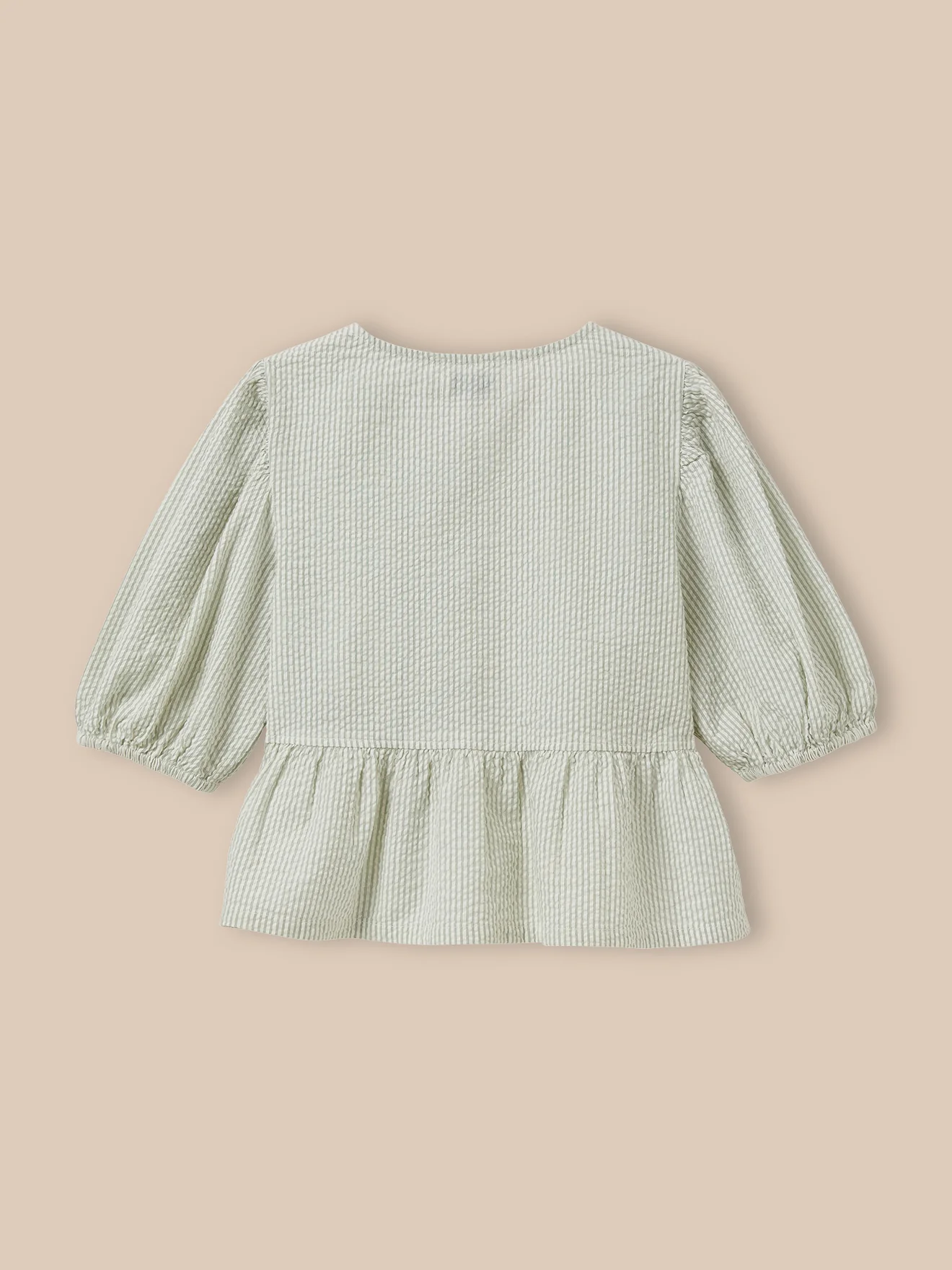 Gestreifte Mädchen-Bluse aus Seersucker - Image 8