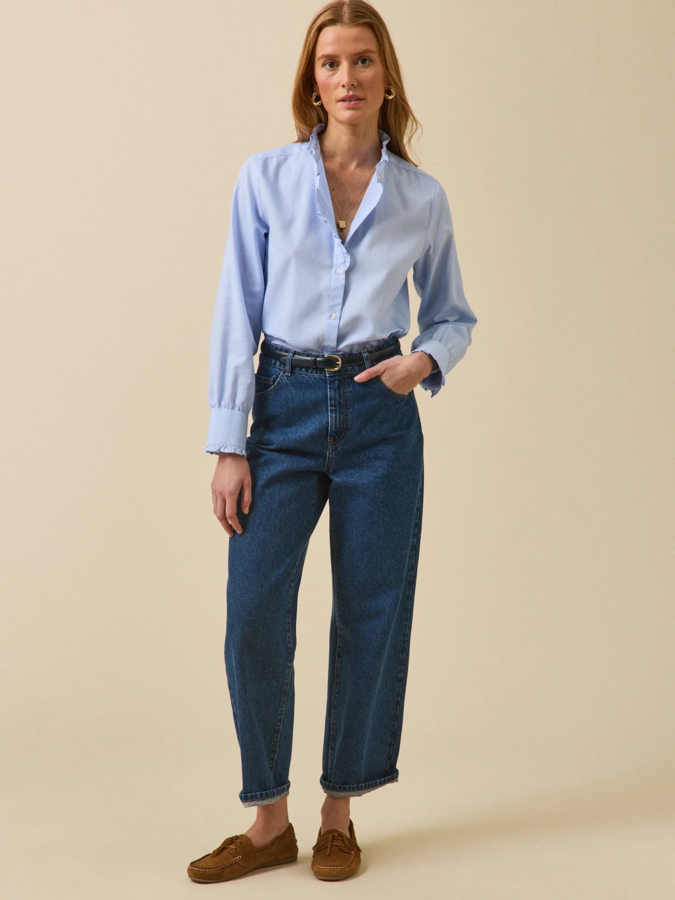 Damen-Hemdbluse Émilie aus Bio-Baumwolle-Oxford-Stoff - Image 6