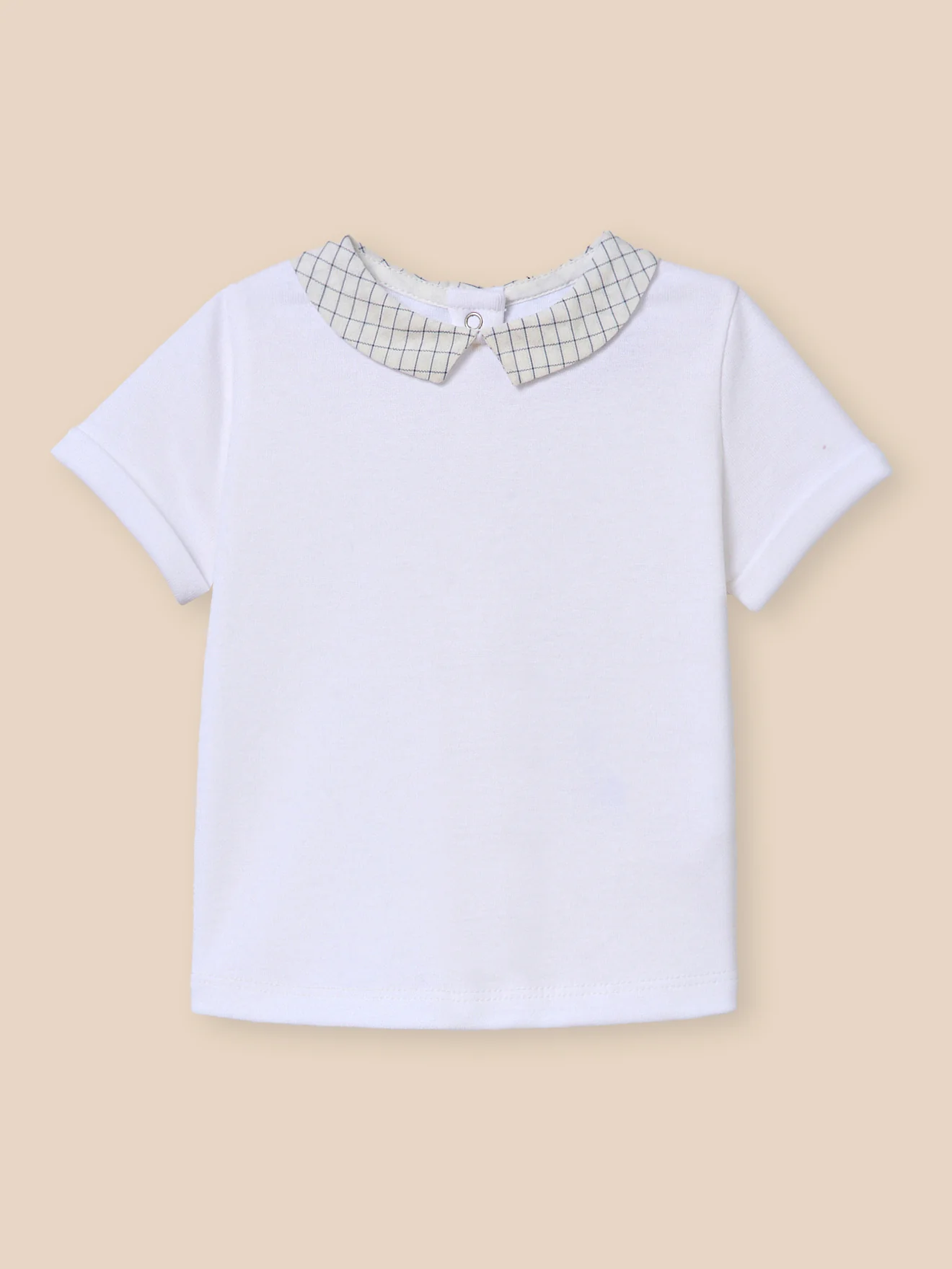 Baby T-Shirt mit Kragen aus Seersucker