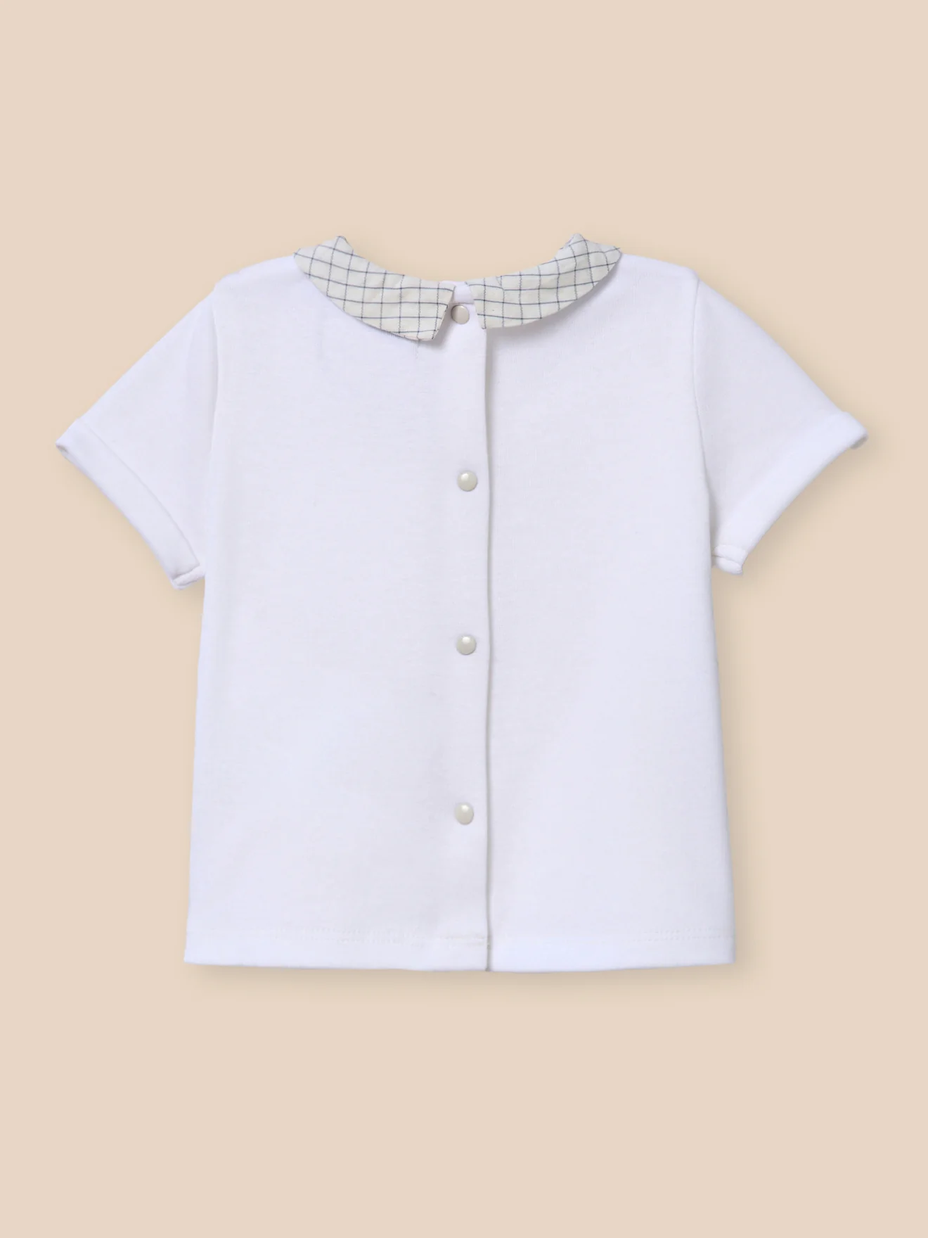Baby T-Shirt mit Kragen aus Seersucker - Image 2