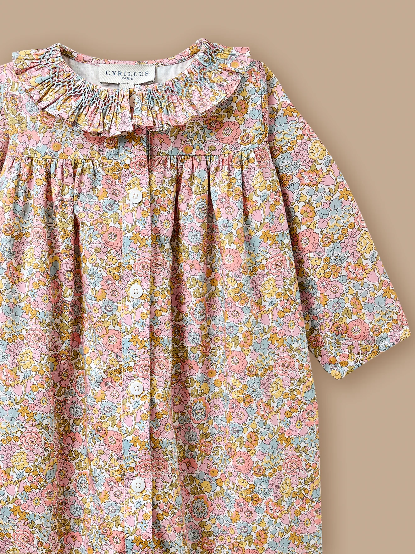 Langarm-Overall für Babys aus Liberty Stoff - Image 3