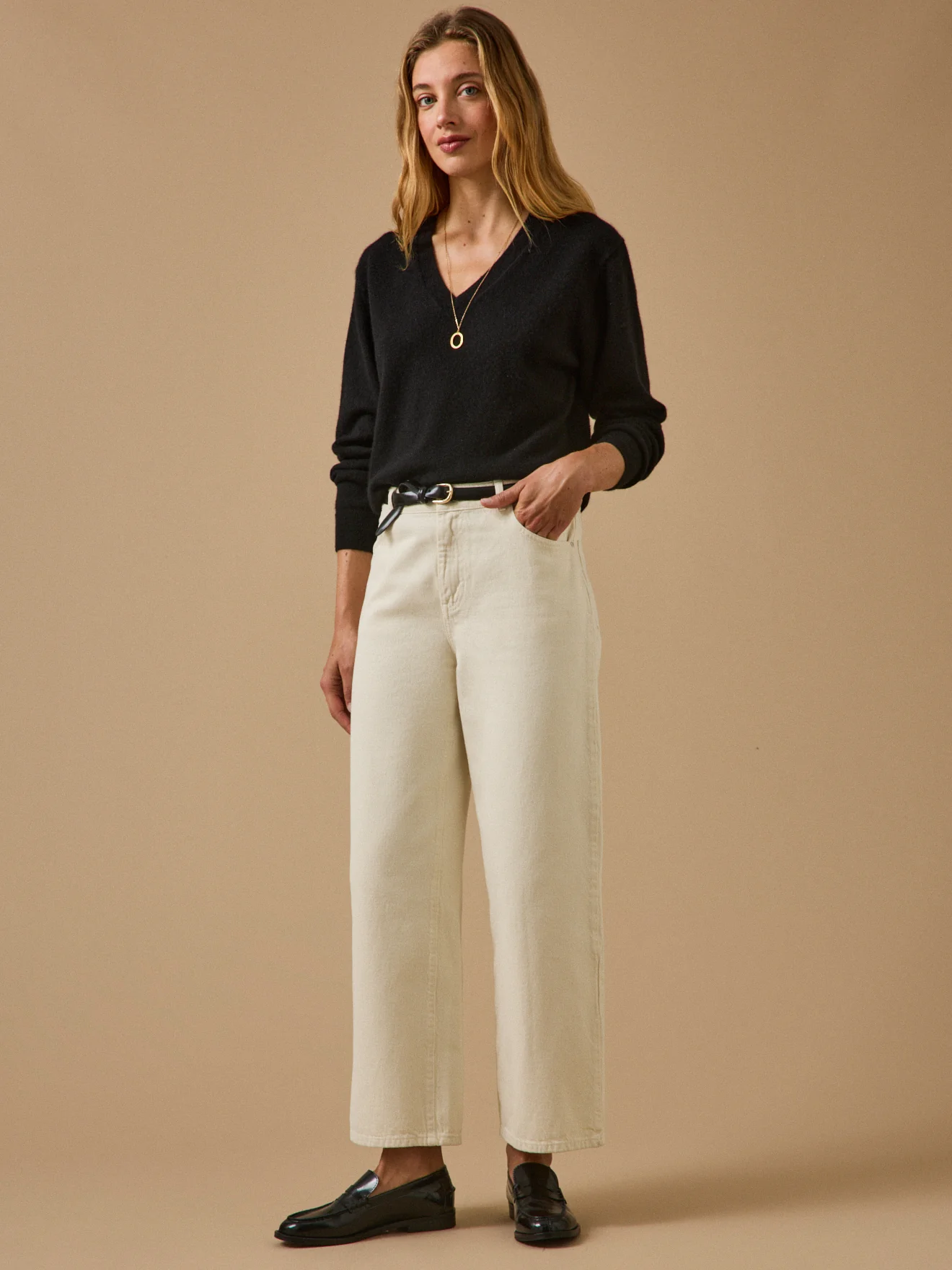 Damen-Jeans Émilie mit weitem Bein aus Bio-Baumwolle - Image 6