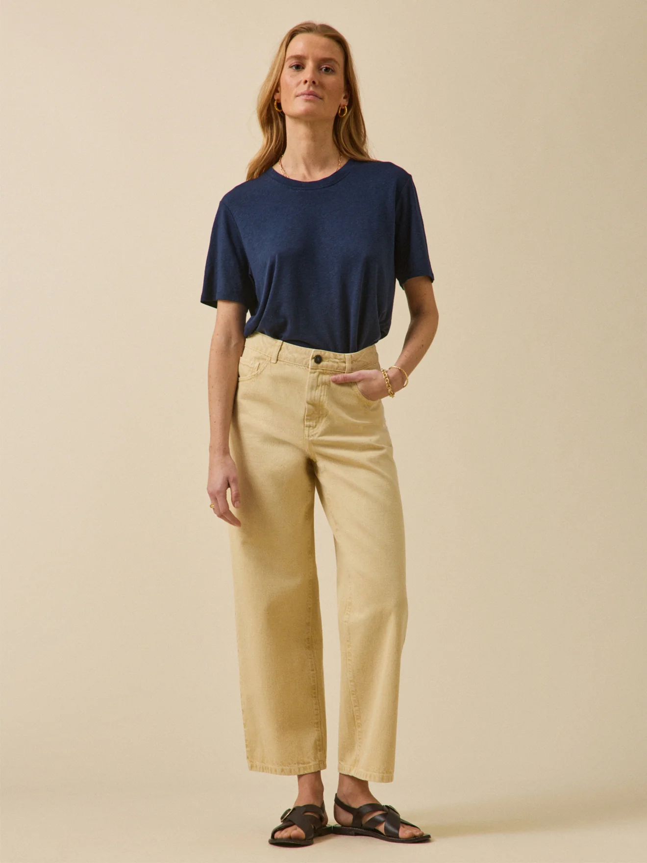 Damen-Jeans mit weitem Bein aus Bio-Baumwolle - Image 5