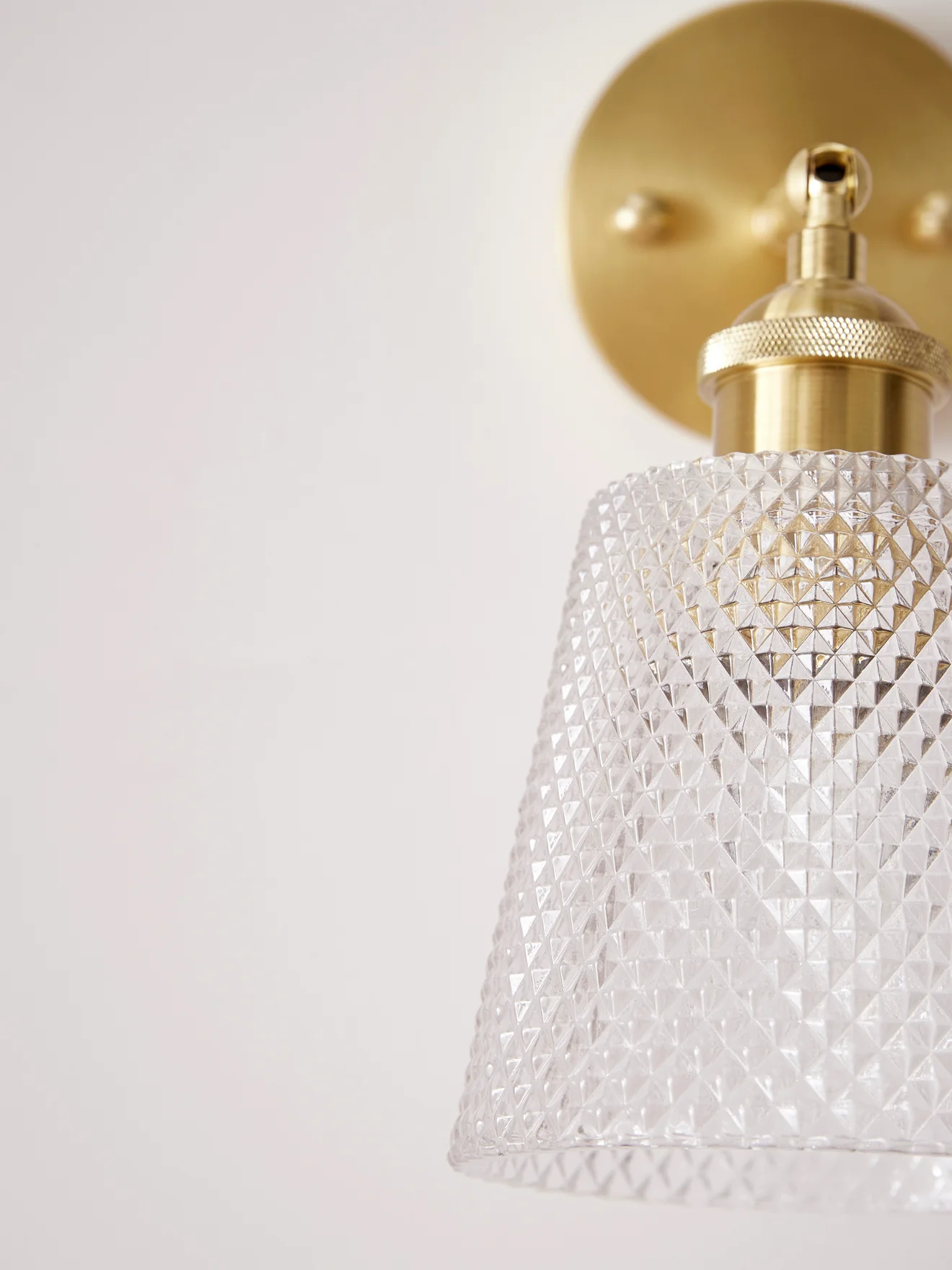 Wandlampe aus Metall und geschliffenem Glas - Image 2