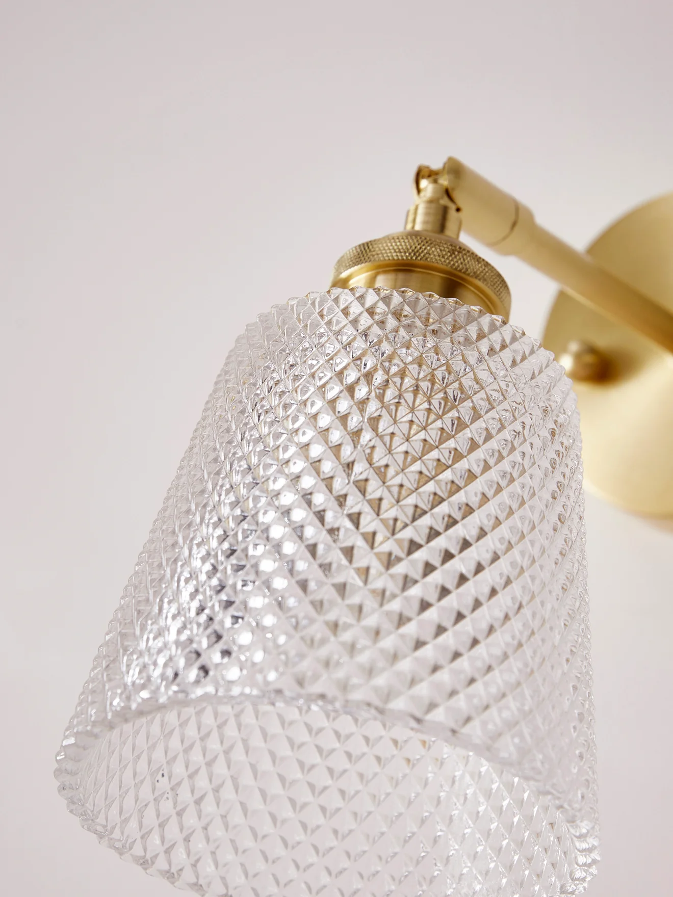 Wandlampe aus Metall und geschliffenem Glas - Image 3