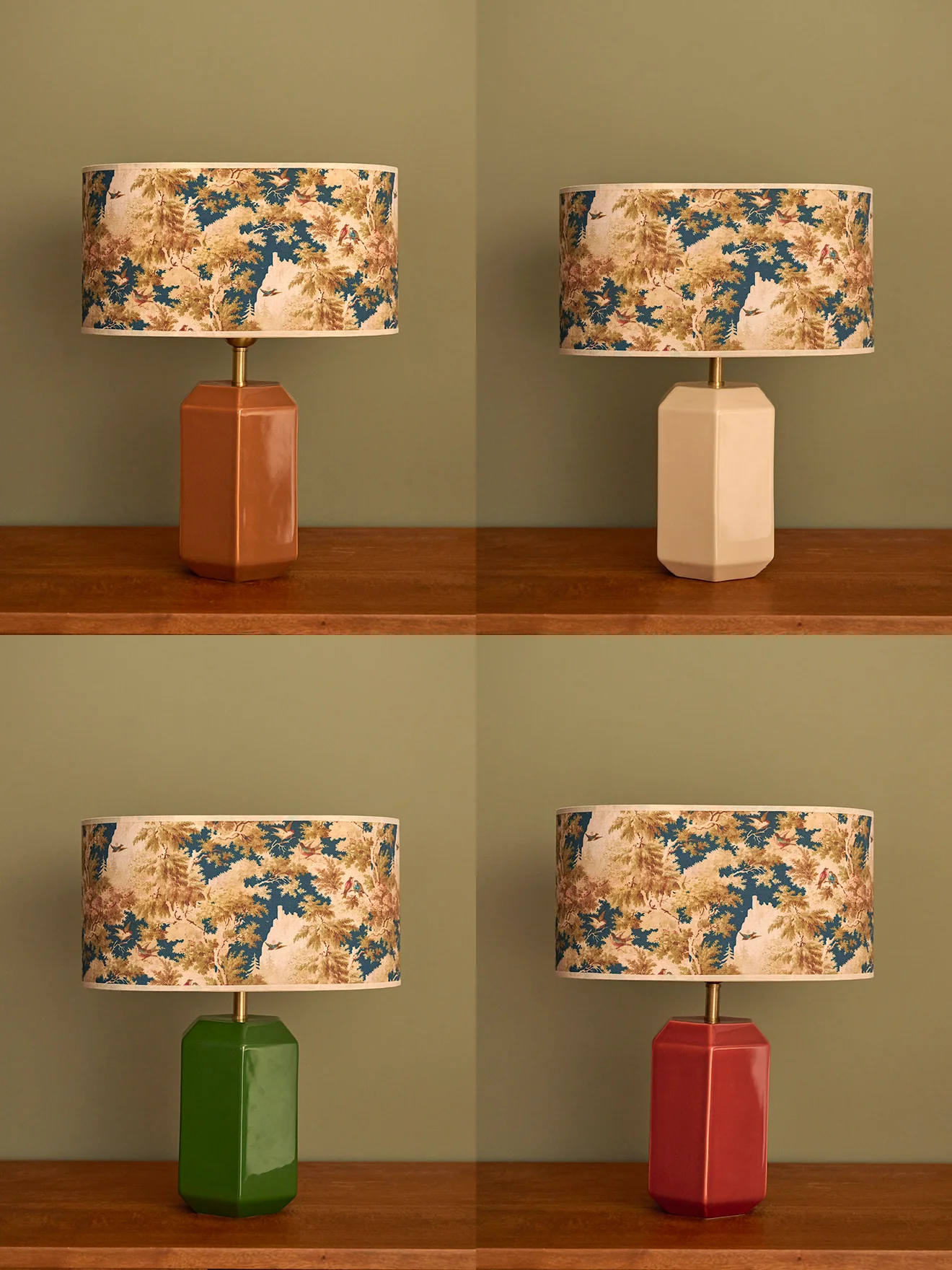 Ovaler Lampenschirm mit Blumenmuster – kleines Modell - Image 7