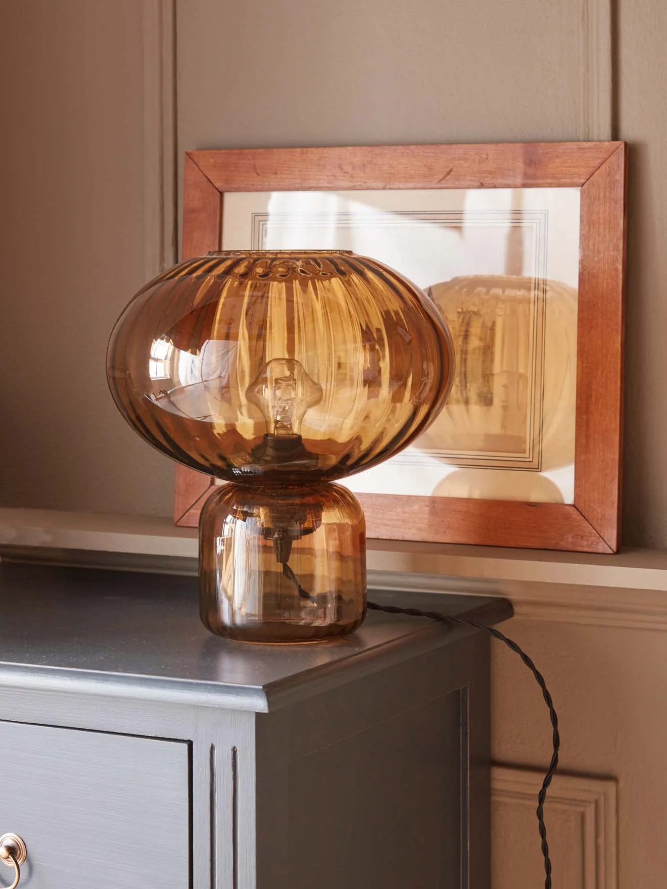 Lampe aus geschliffenem Glas « Martin »
