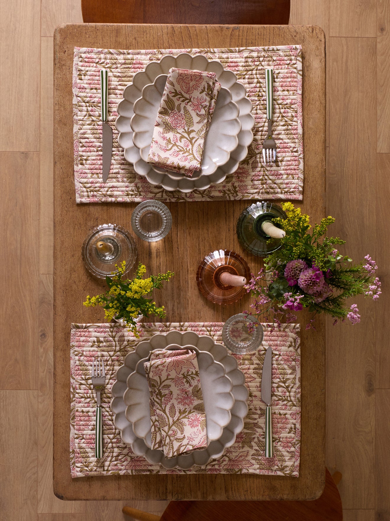 Tischsets mit Rosa-Print im 2er-Set - Image 4