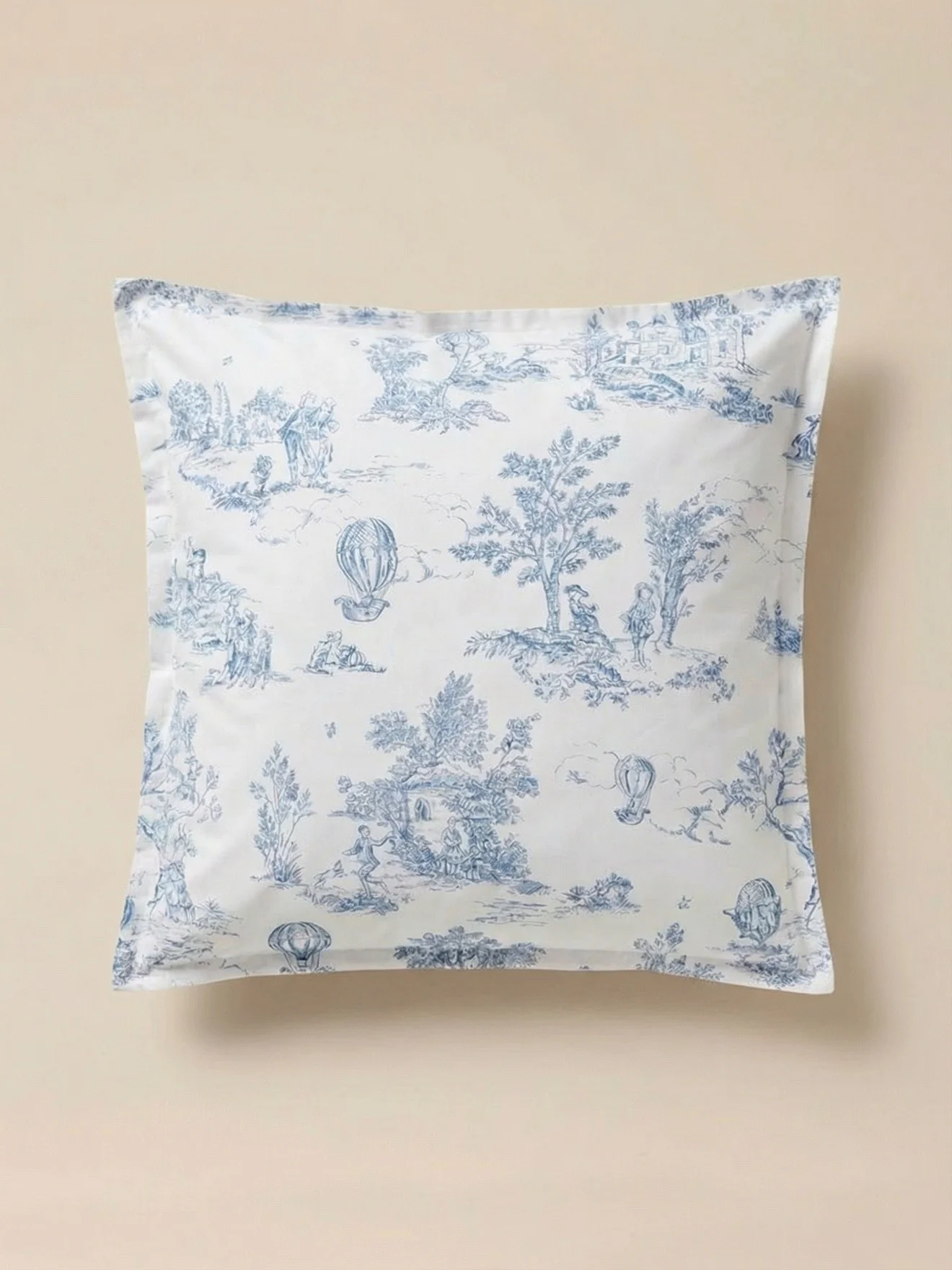 Kopfkissenbezug aus Baumwoll-Perkal « Toile de Jouy-Esprit » - Image 2