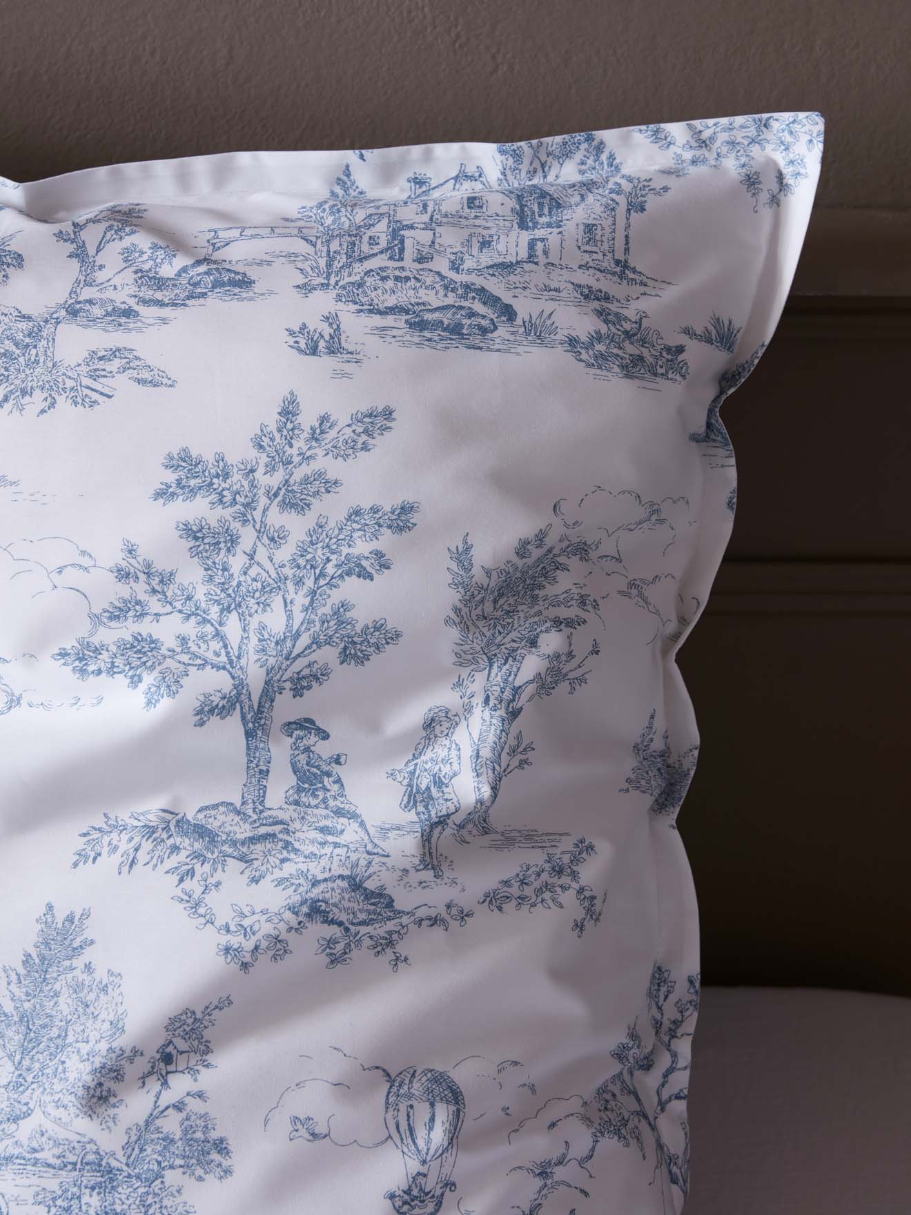 Kopfkissenbezug aus Baumwoll-Perkal « Toile de Jouy-Esprit » - Image 7