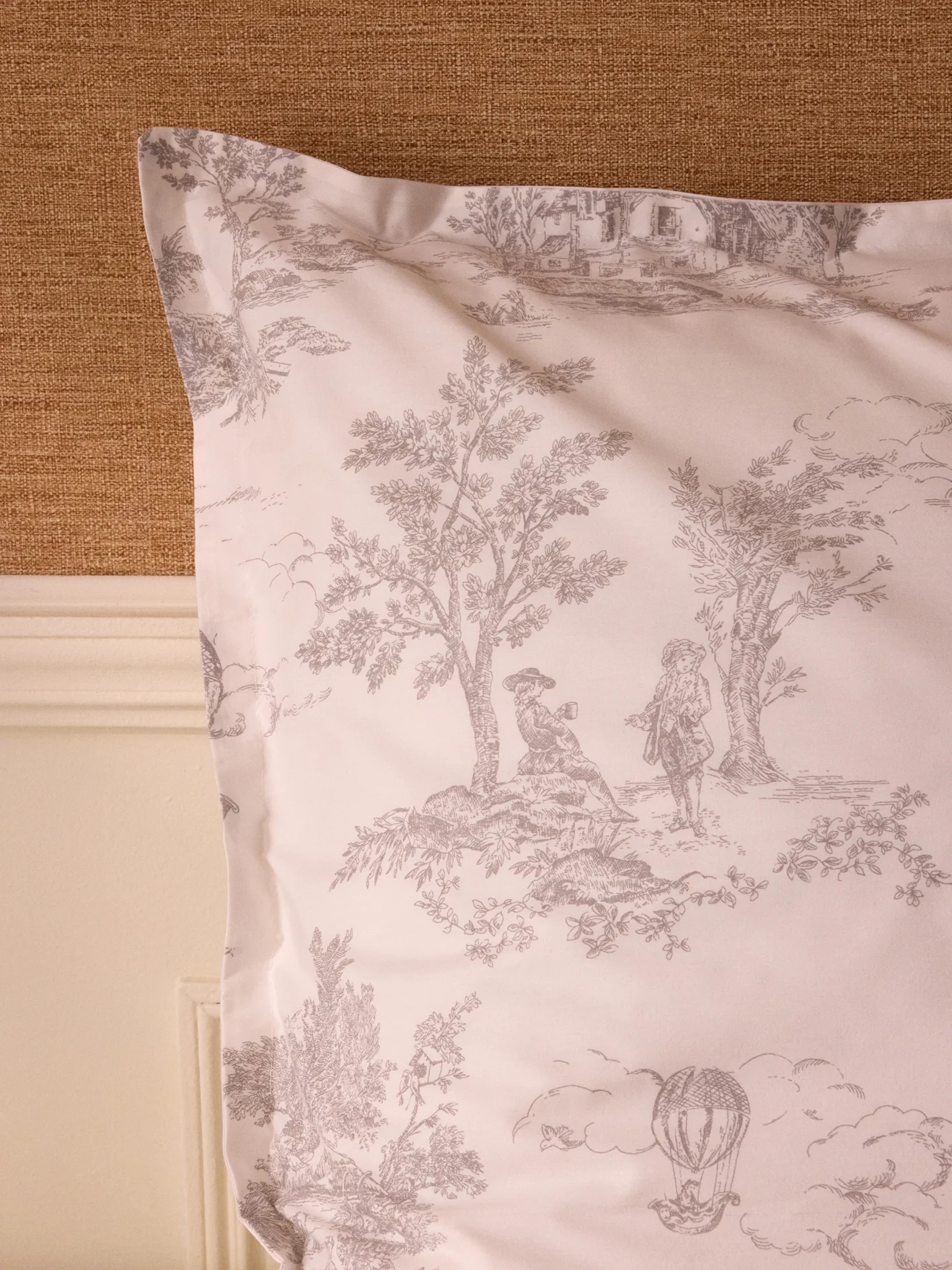 Kopfkissenbezug aus Baumwoll-Perkal « Toile de Jouy-Esprit » - Image 4