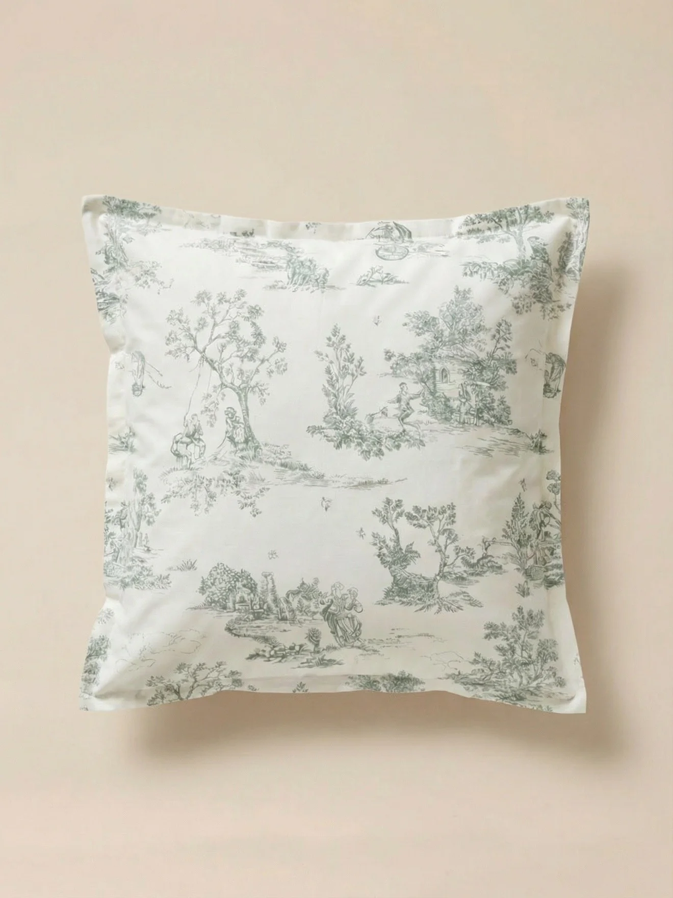 Kopfkissenbezug aus Baumwoll-Perkale « Toile-de-Jouy-Esprit » - Image 2