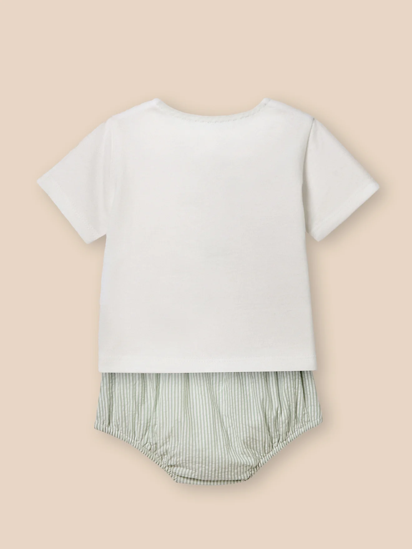 Set T-Shirt und Bloomer aus Seersucker - Image 3