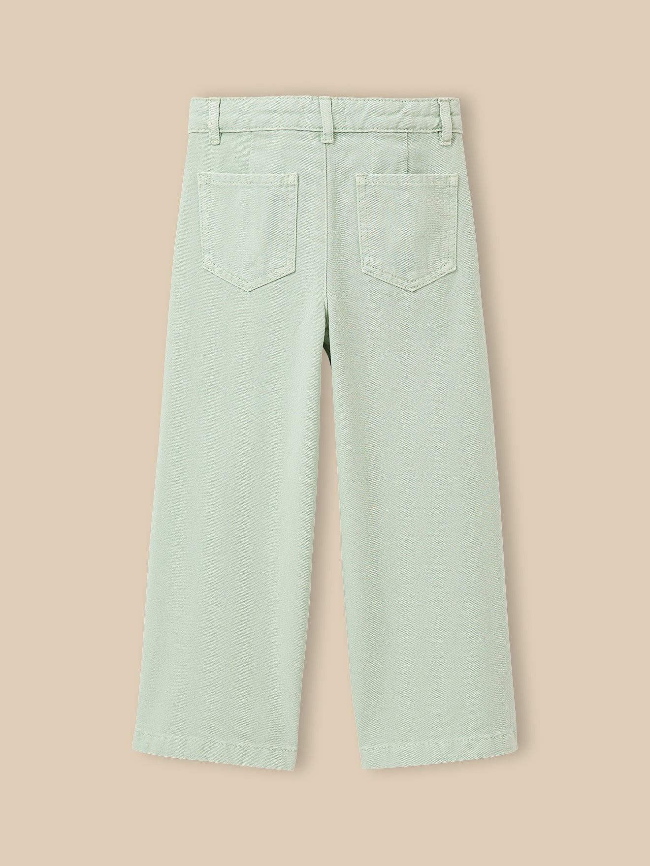 Mädchen-Hose aus gefärbtem Denim, weiter Schnitt – Kollektion « Junior » - Image 2