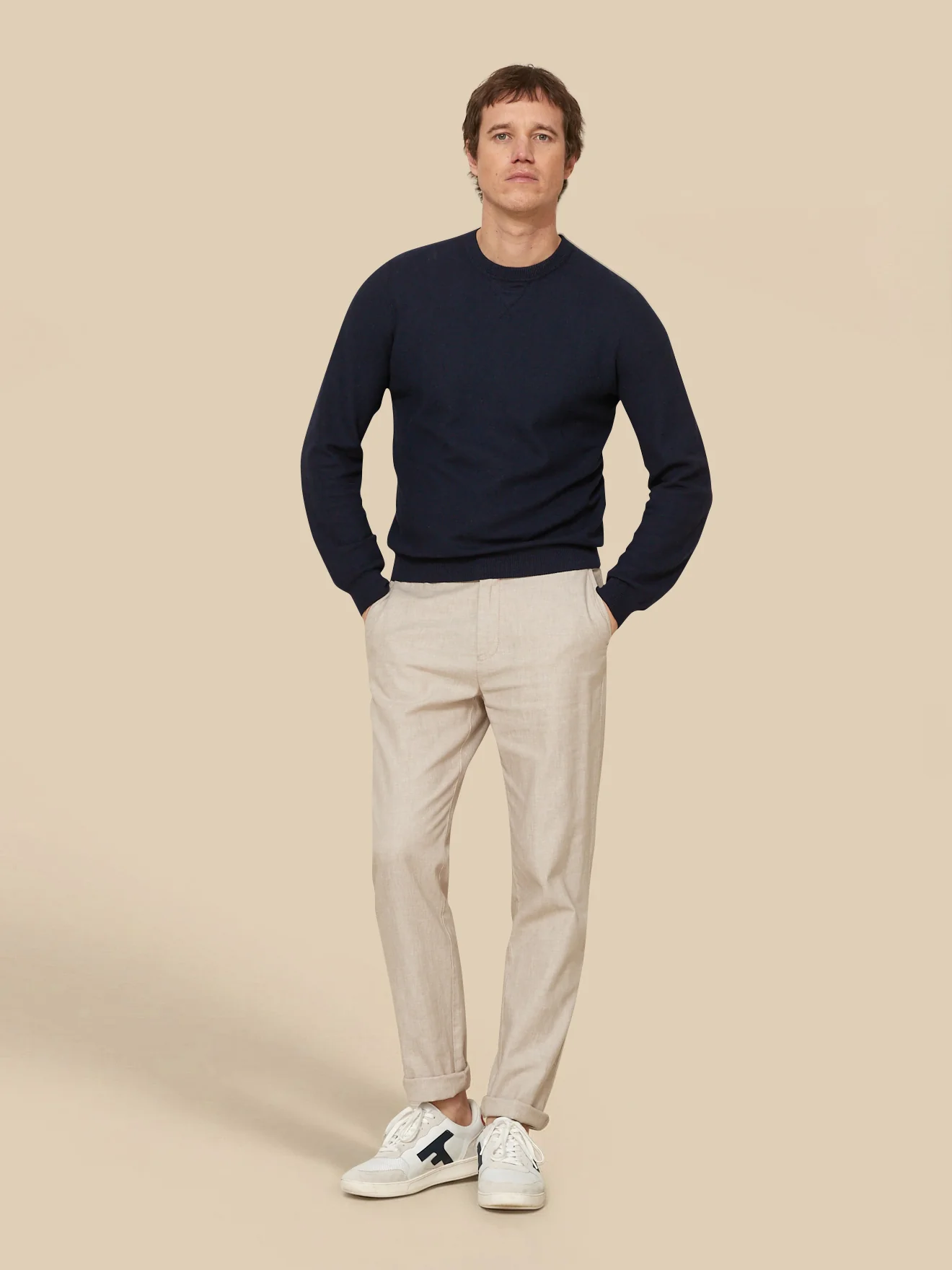 Herrenhose aus Baumwolle und Leinen mit Elastikbund - Image 4