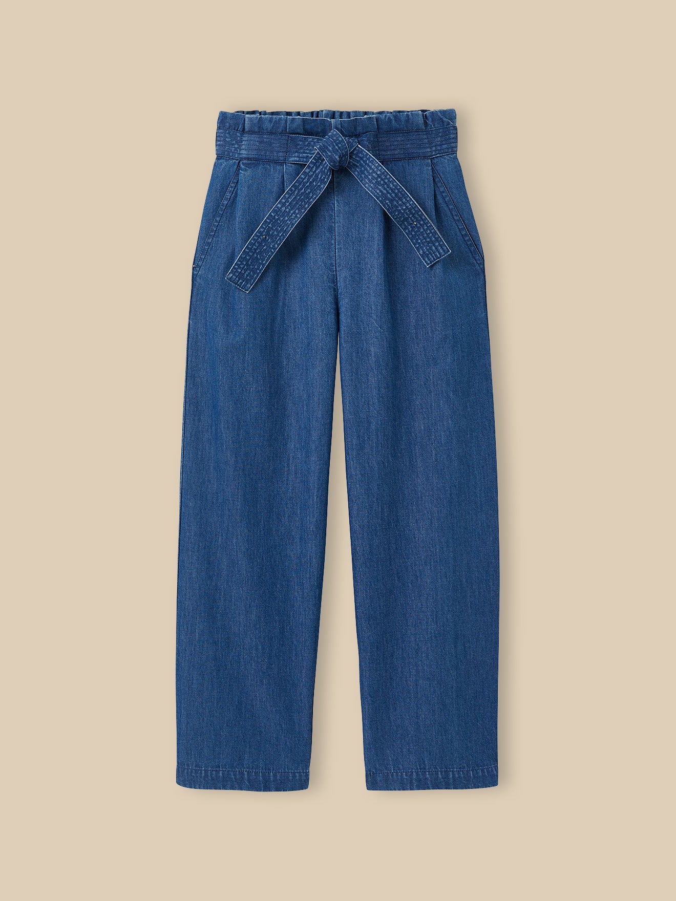 Mädchenhose, weit, aus leichtem Denim - Image 6
