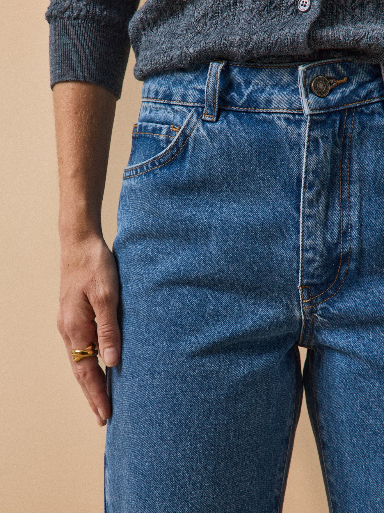 Damen Mom Jeans Claire - Bio-Baumwolle, nachhaltig gewaschen - Image 3