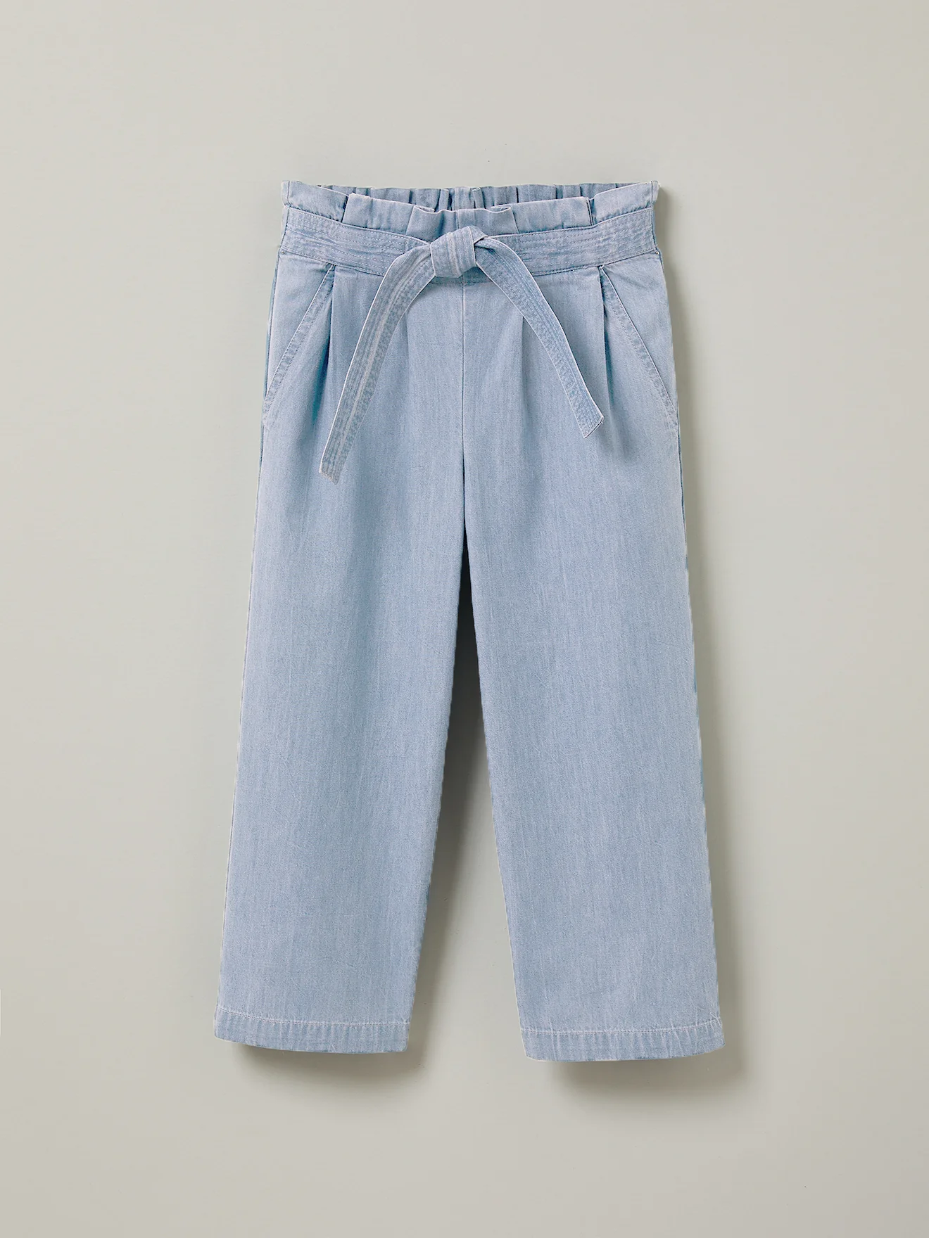 Mädchenhose, weit, aus leichtem Denim - Image 5