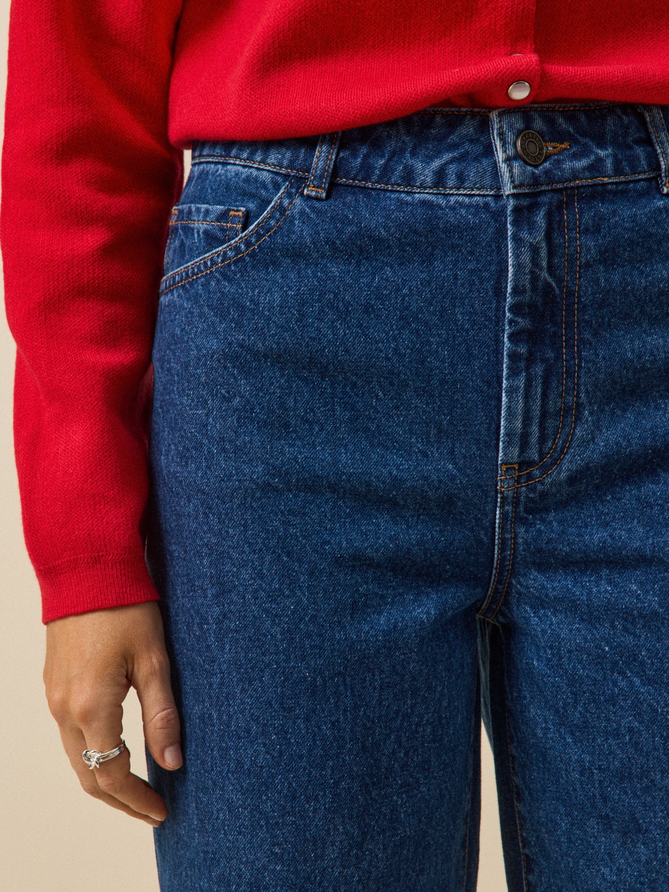 Damen-Jeans Émilie mit weitem Bein aus Bio-Baumwolle - Image 3