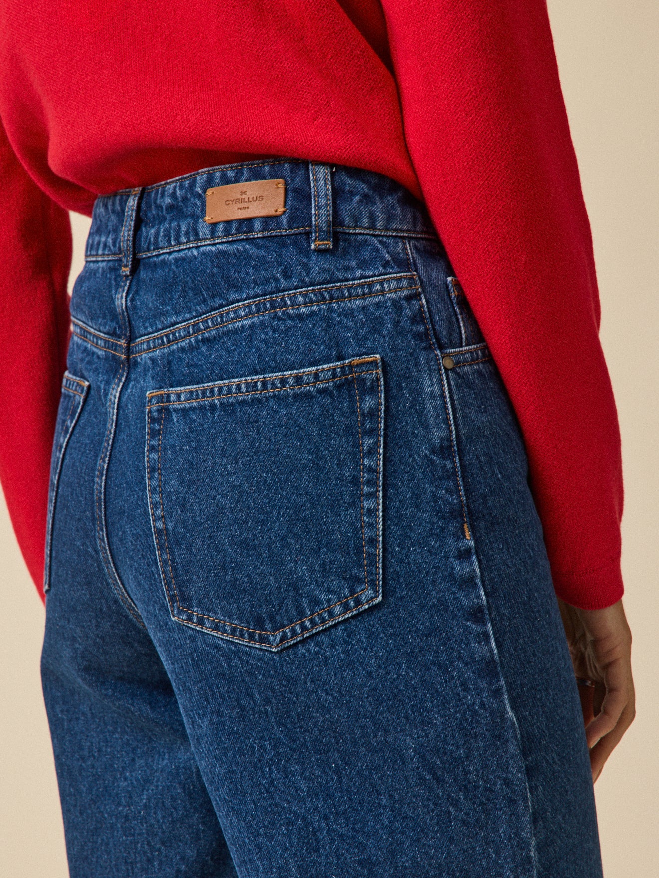 Damen-Jeans Émilie mit weitem Bein aus Bio-Baumwolle - Image 4