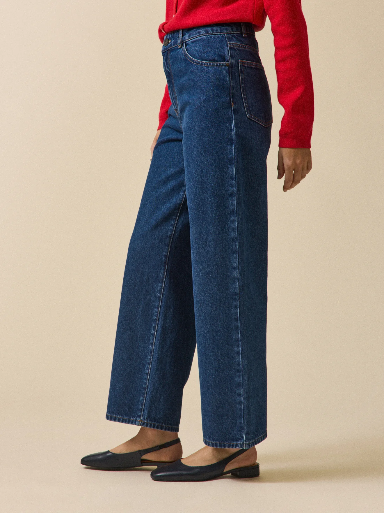 Damen-Jeans Émilie mit weitem Bein aus Bio-Baumwolle - Image 5