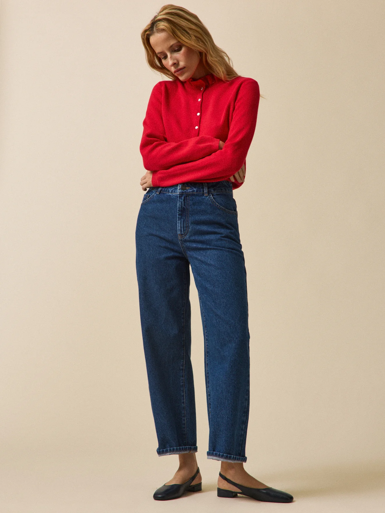 Damen-Jeans Émilie mit weitem Bein aus Bio-Baumwolle - Image 6