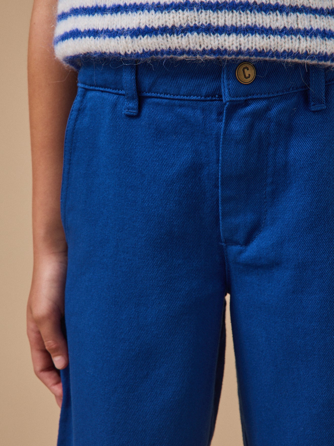 Mädchenhose, weit, aus Twill - Image 3