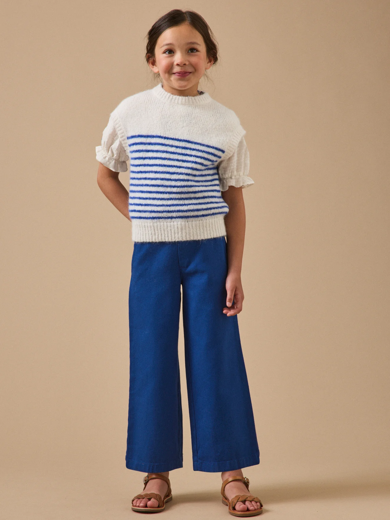 Mädchenhose, weit, aus Twill - Image 4