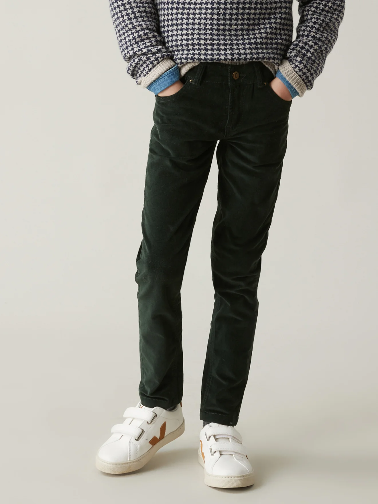 Jungen Slim Fit Hose aus Velours - Image 10