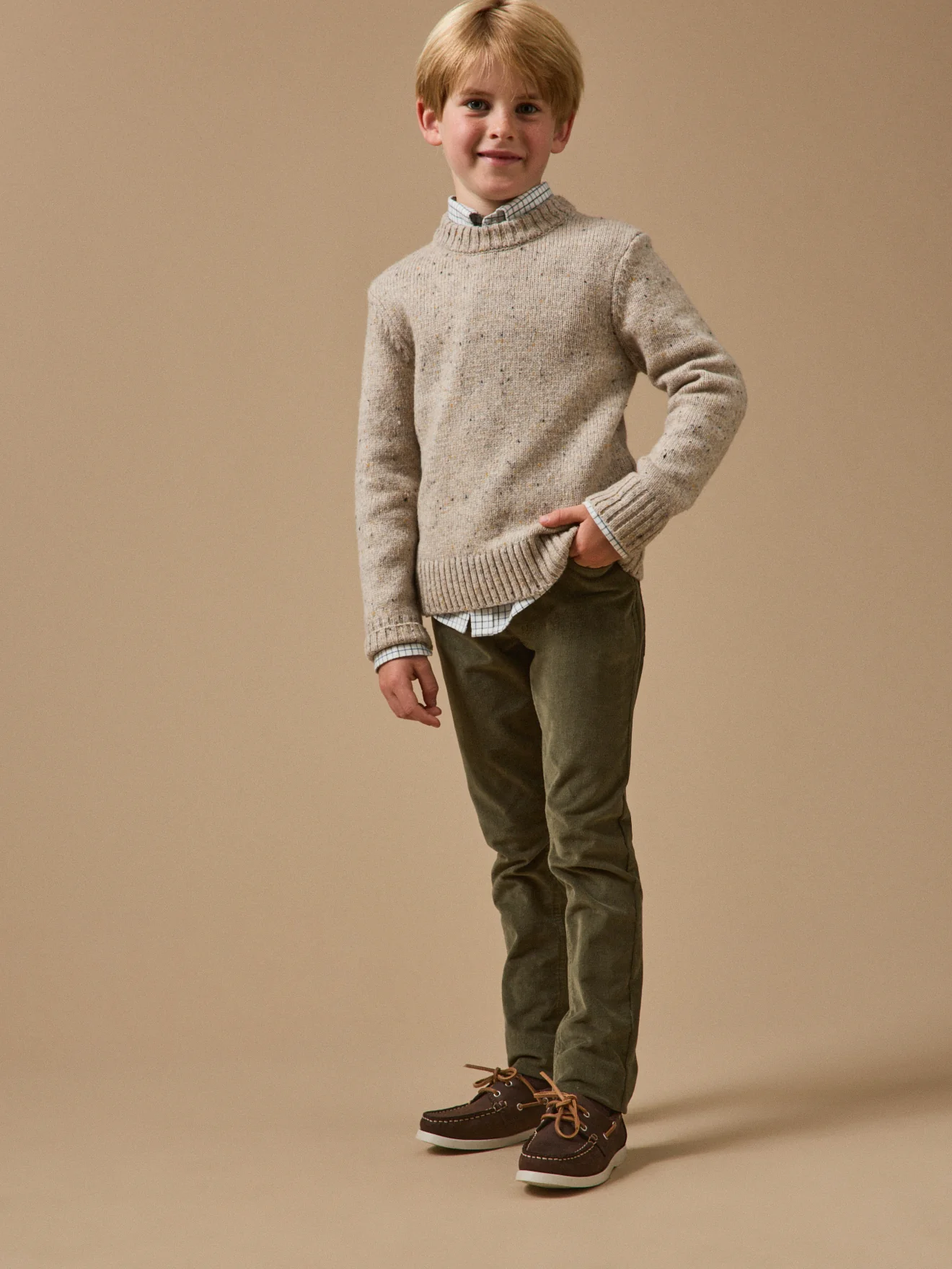 Jungen Slim Fit Hose aus Velours - Image 6