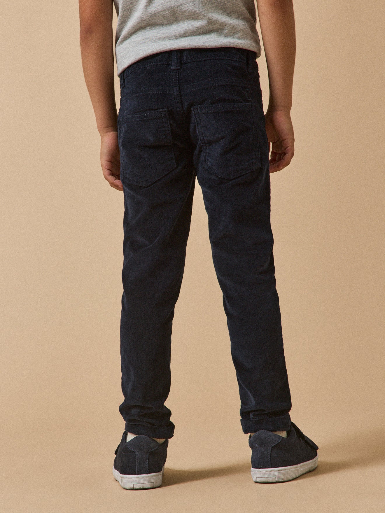 Jungen Slim Fit Hose aus Velours - Image 2