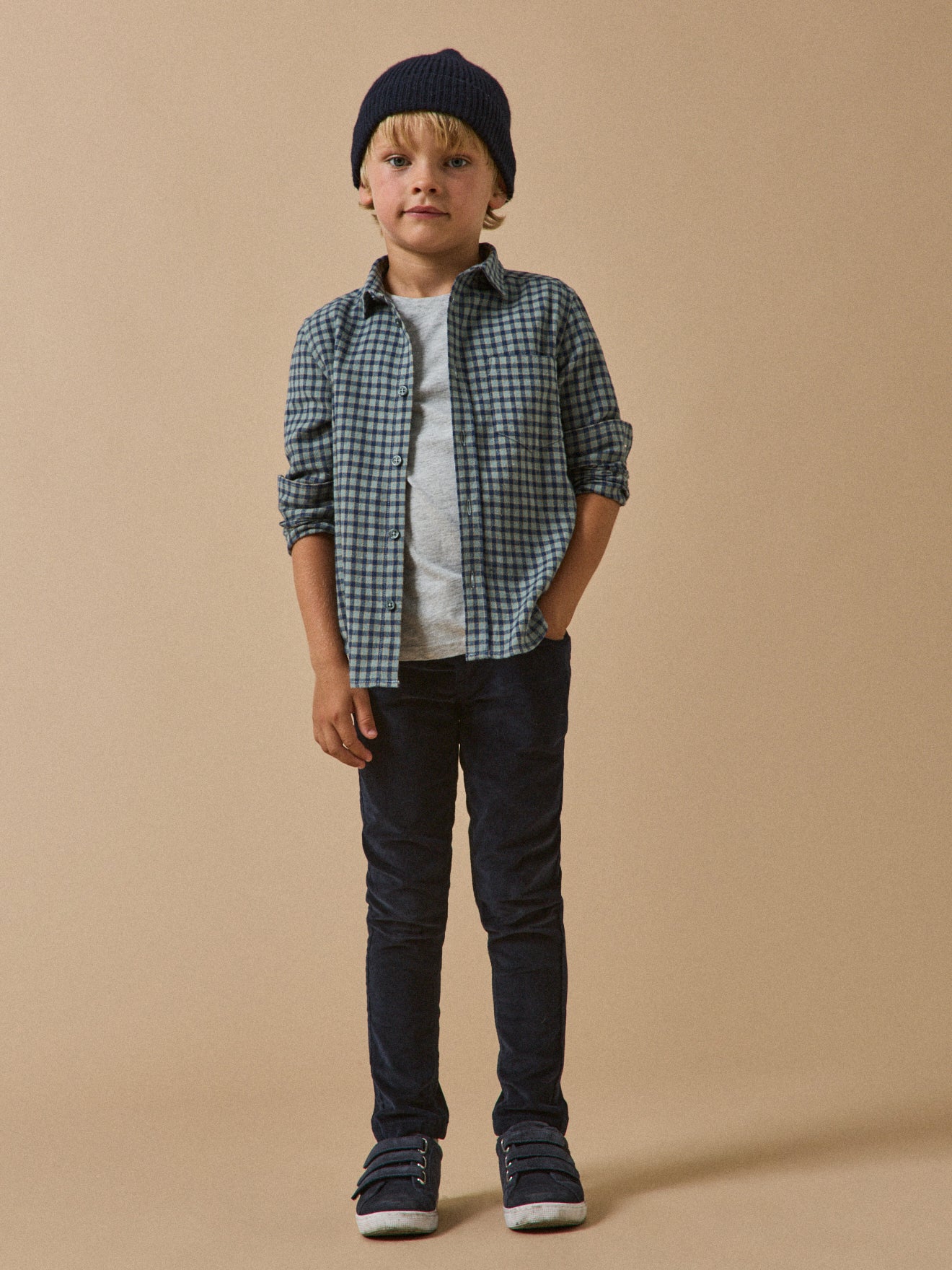 Jungen Slim Fit Hose aus Velours - Image 4