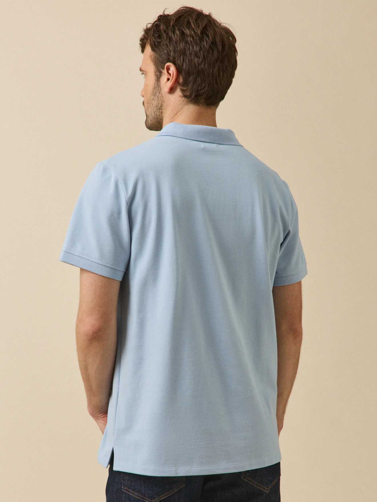 Einfarbiges Herren-Poloshirt aus Pikee aus Bio-Baumwolle - Image 2