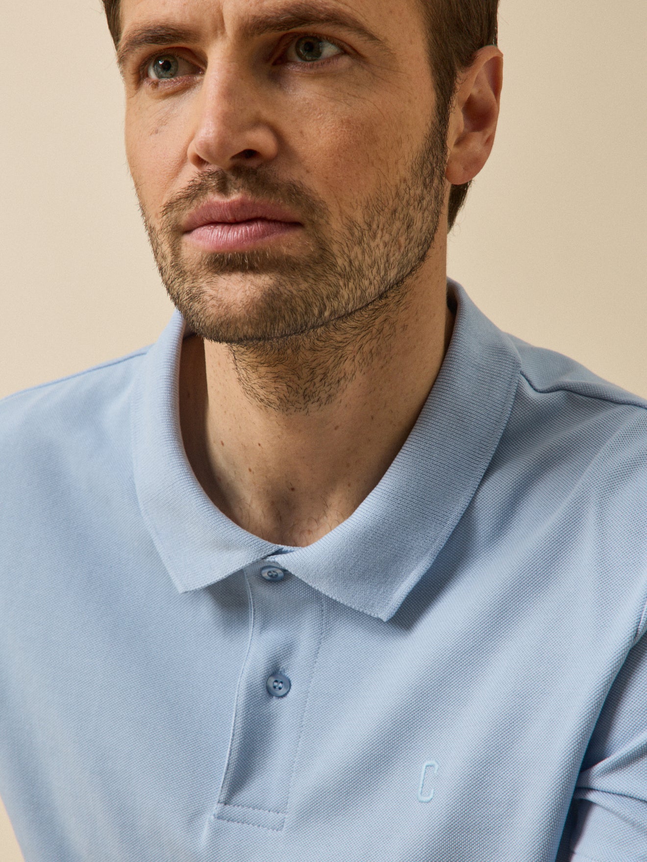 Einfarbiges Herren-Poloshirt aus Pikee aus Bio-Baumwolle - Image 3