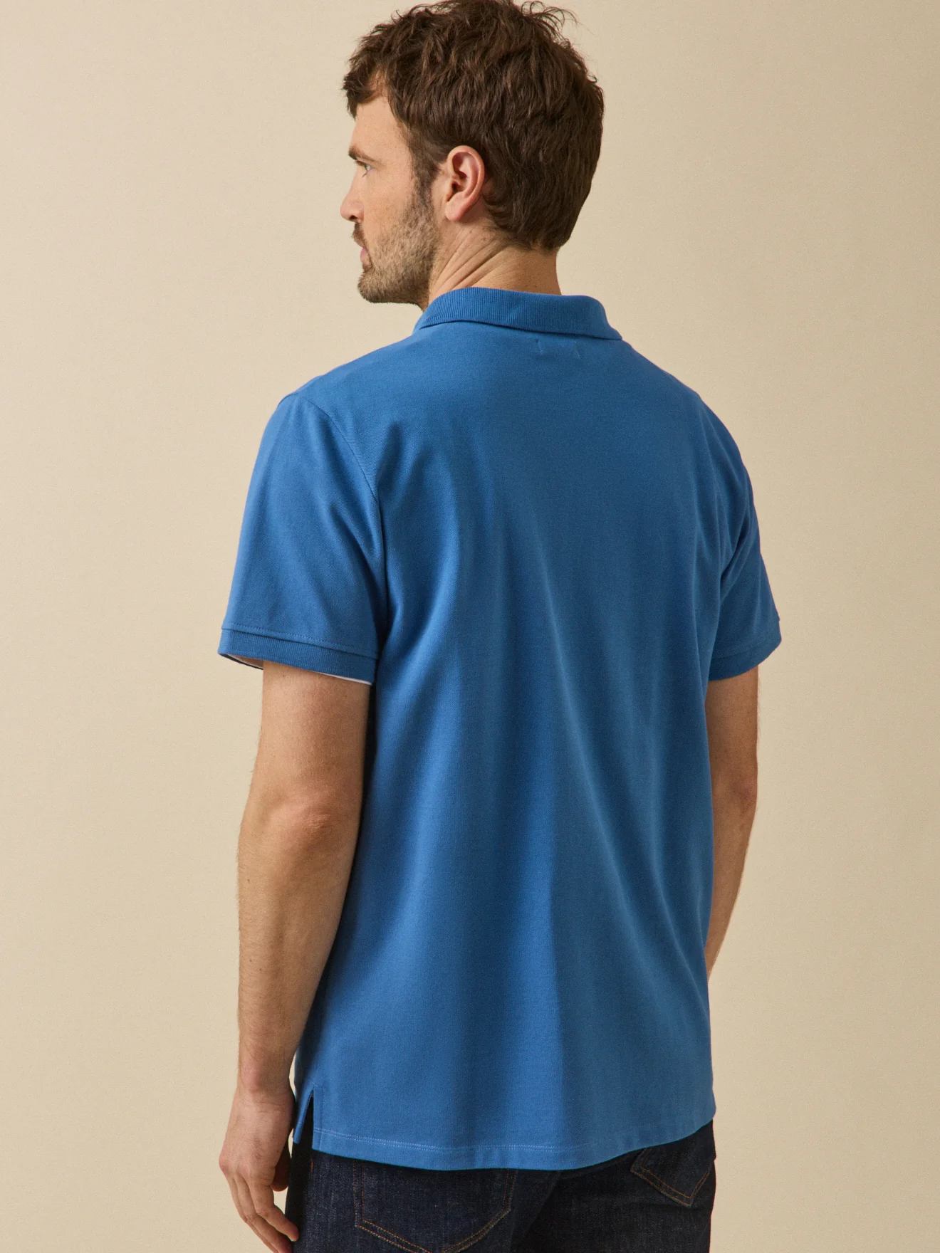 Einfarbiges Herren-Poloshirt aus Pikee aus Bio-Baumwolle - Image 2
