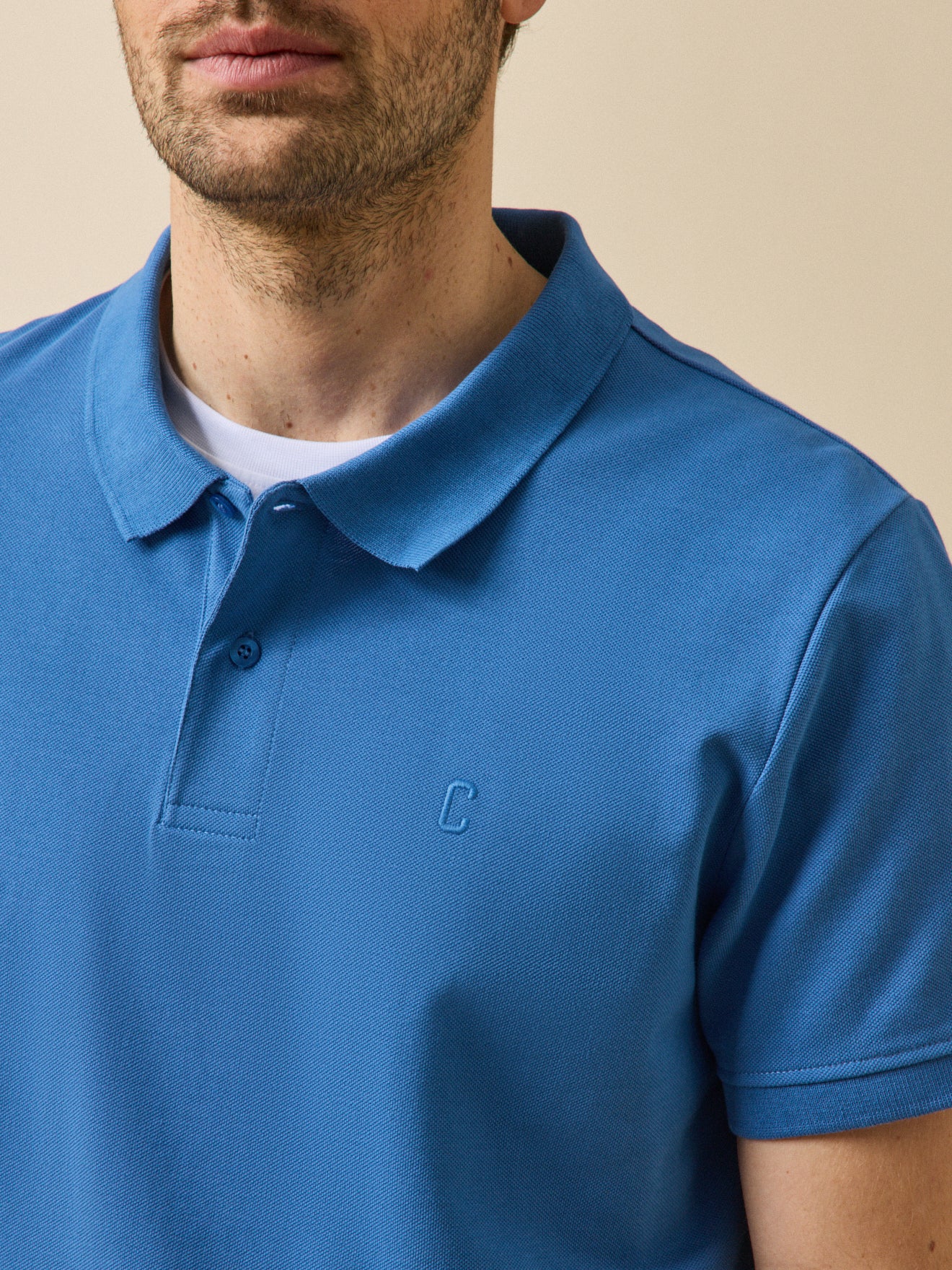 Einfarbiges Herren-Poloshirt aus Pikee aus Bio-Baumwolle - Image 3