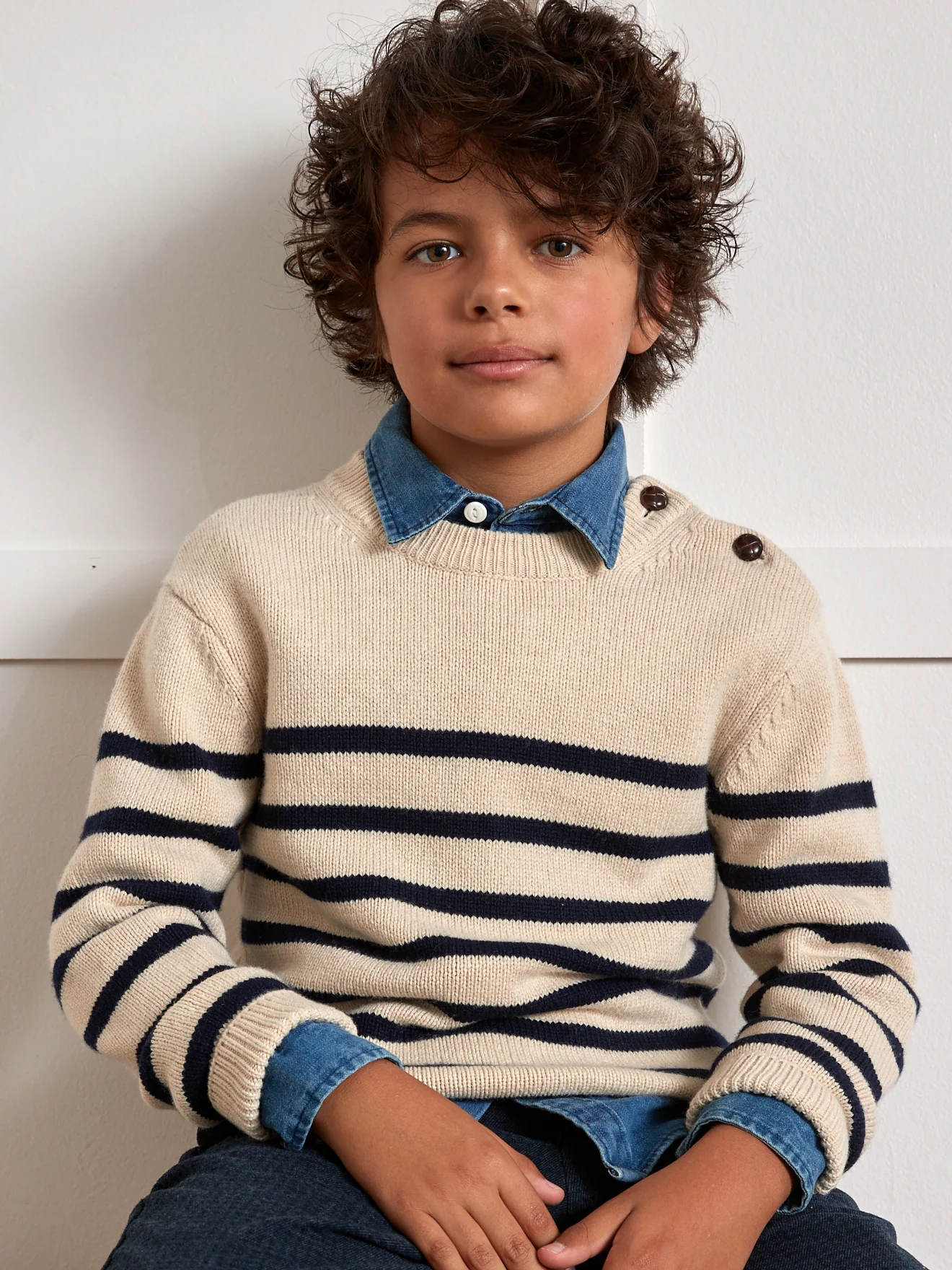 Jungenpullover im Marinelook mit hohem Wollanteil - Image 3