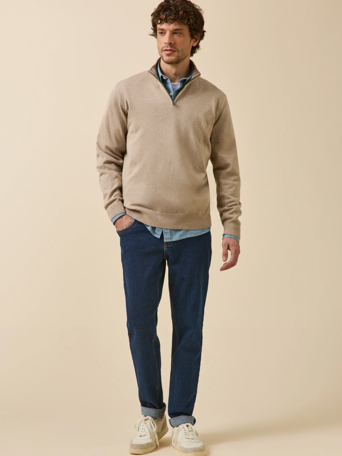 Damenpullover mit Stehkragen aus Bio-Baumwolle und Cashmere - Image 5