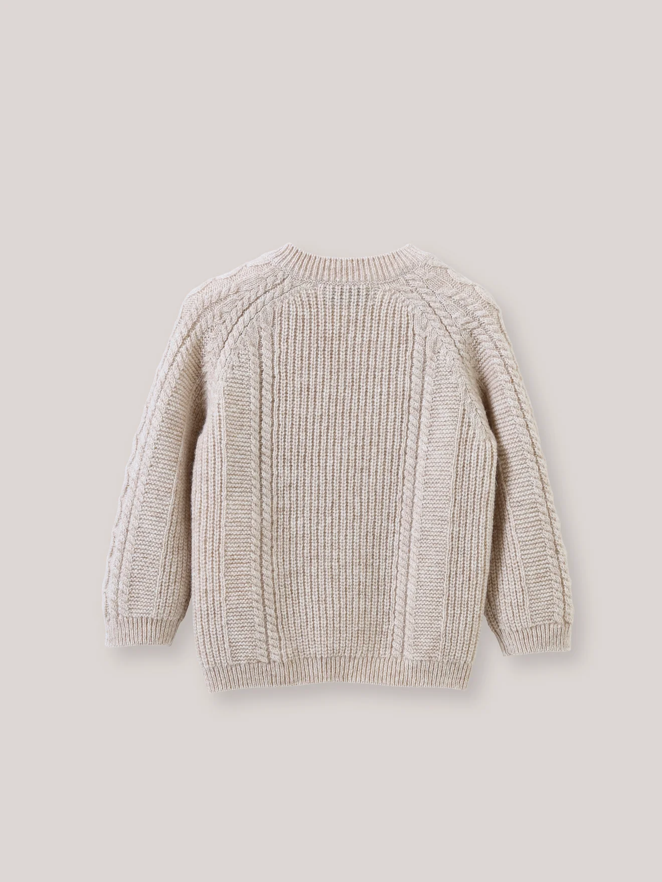 Babypullover aus Wolle mit Zopfmuster - Image 2