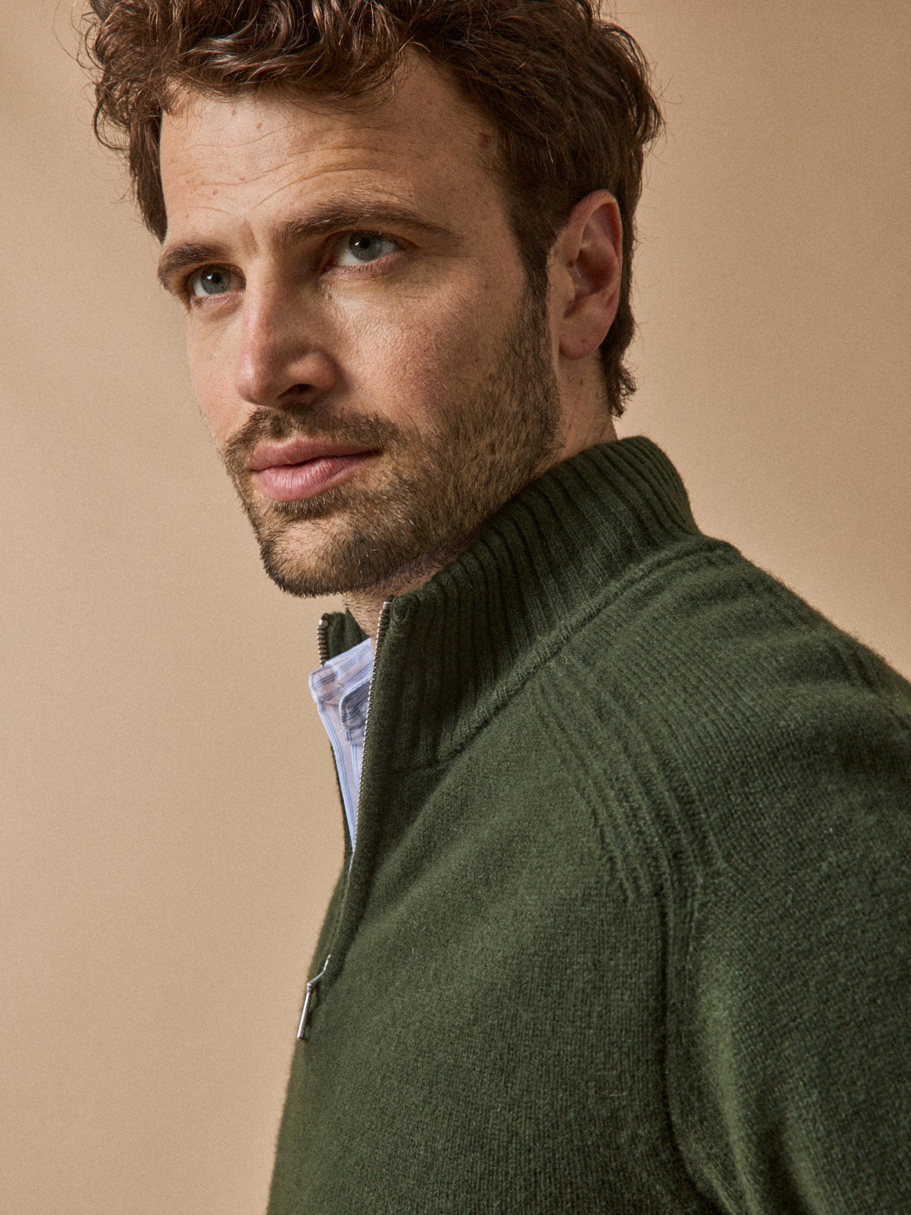 Herren-Pullover mit Stehkragen und Reißverschluss - Image 3