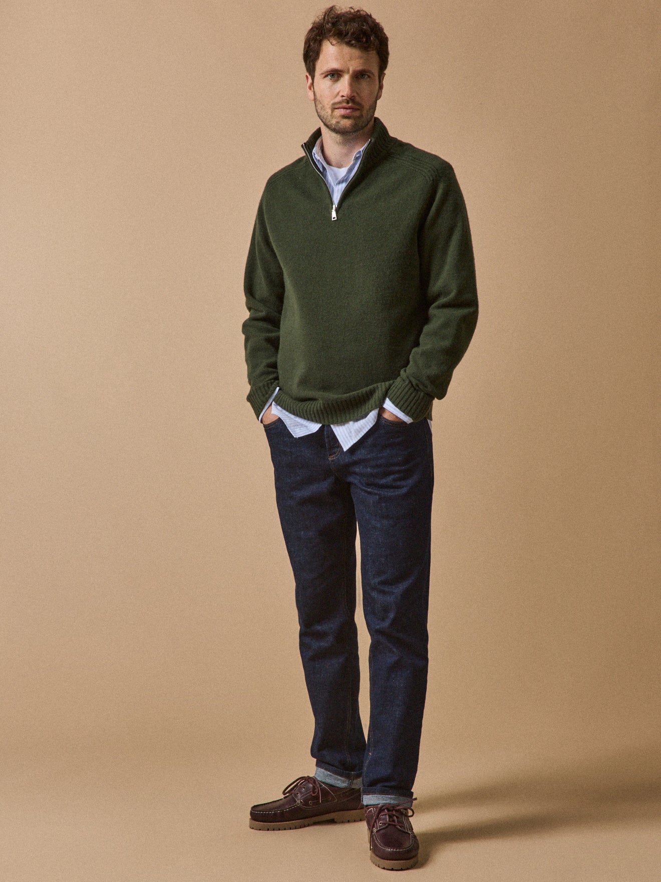 Herren-Pullover mit Stehkragen und Reißverschluss - Image 5